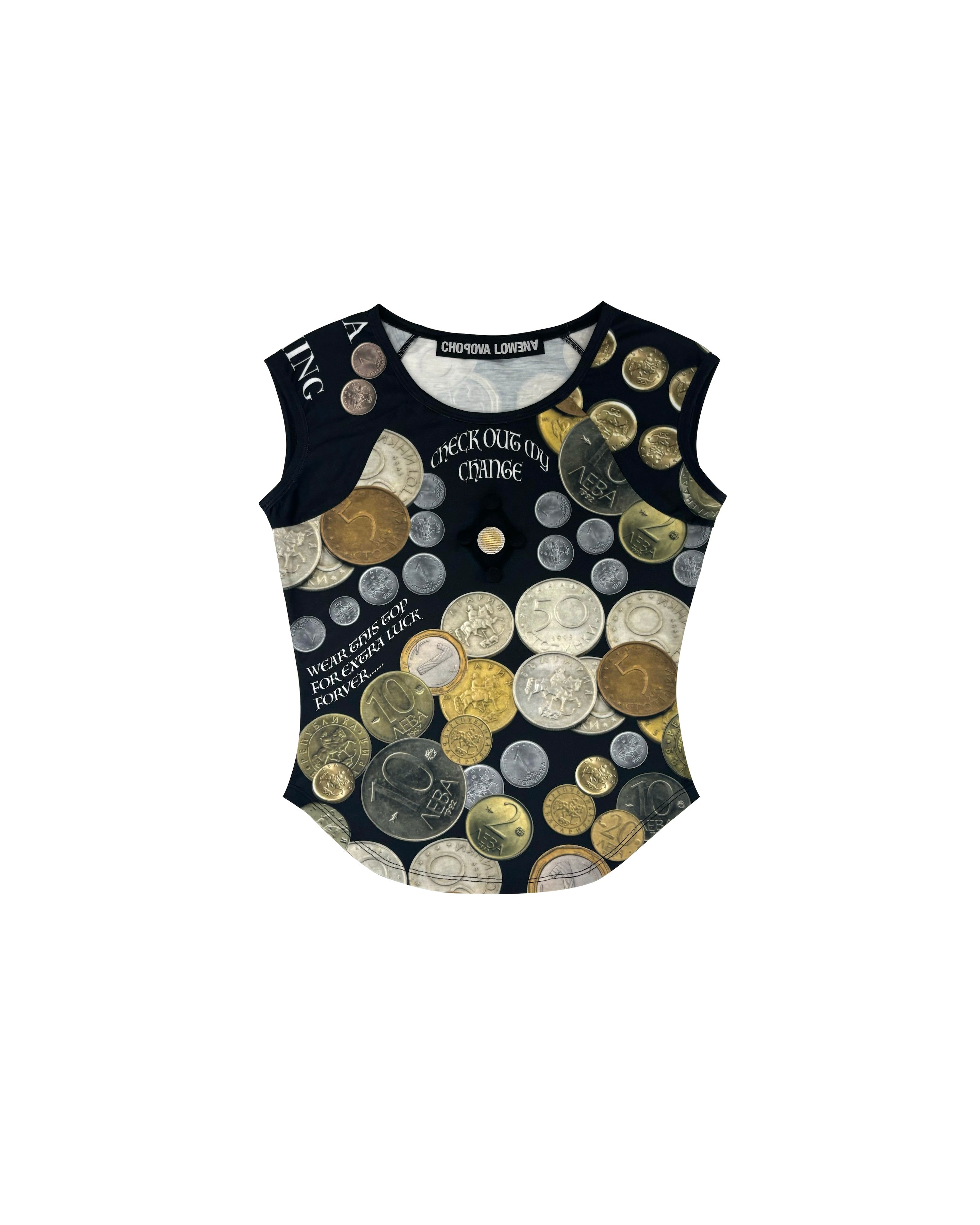 Angelica Coin Short Sleeve Top