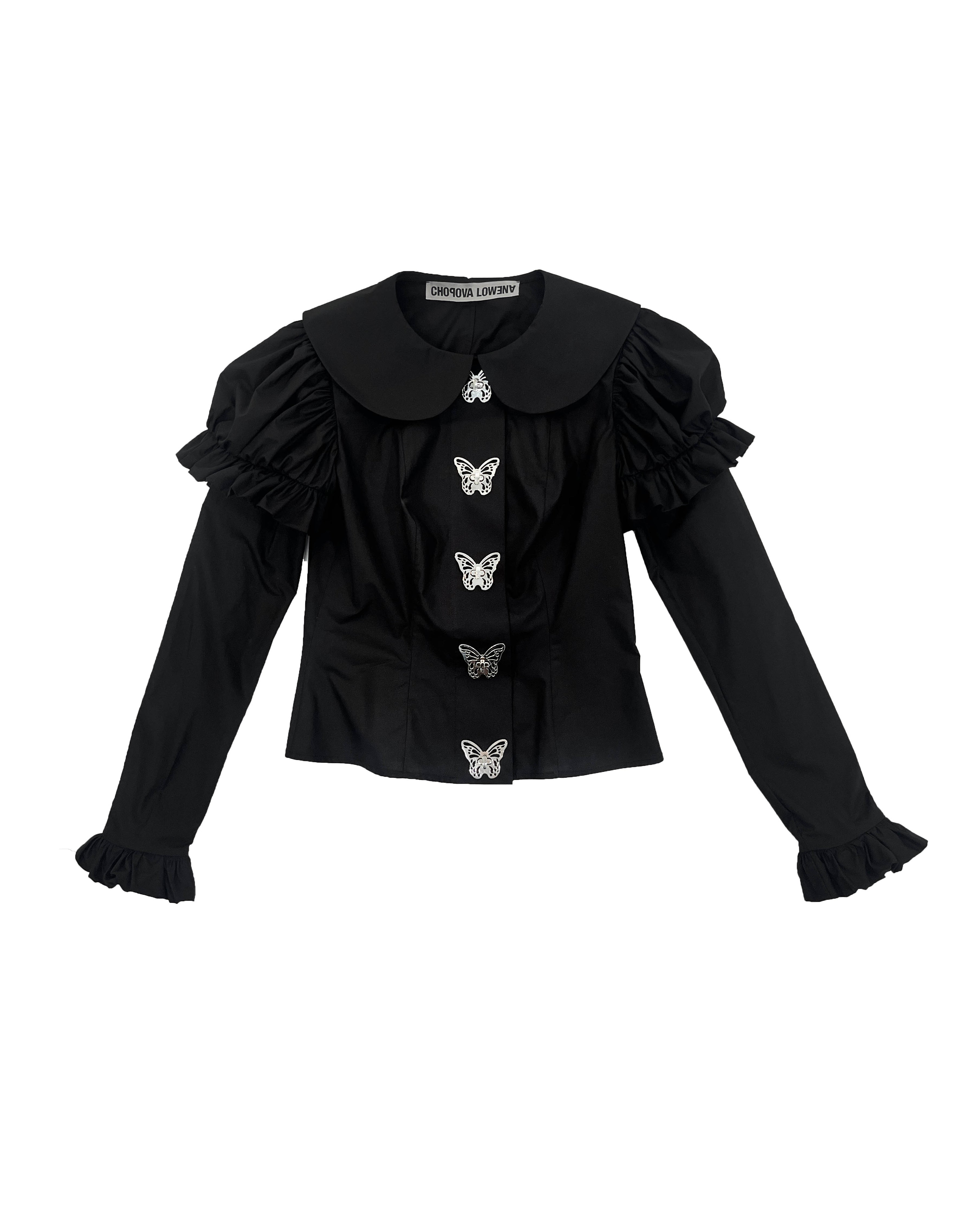 Black Butterfly Blouse