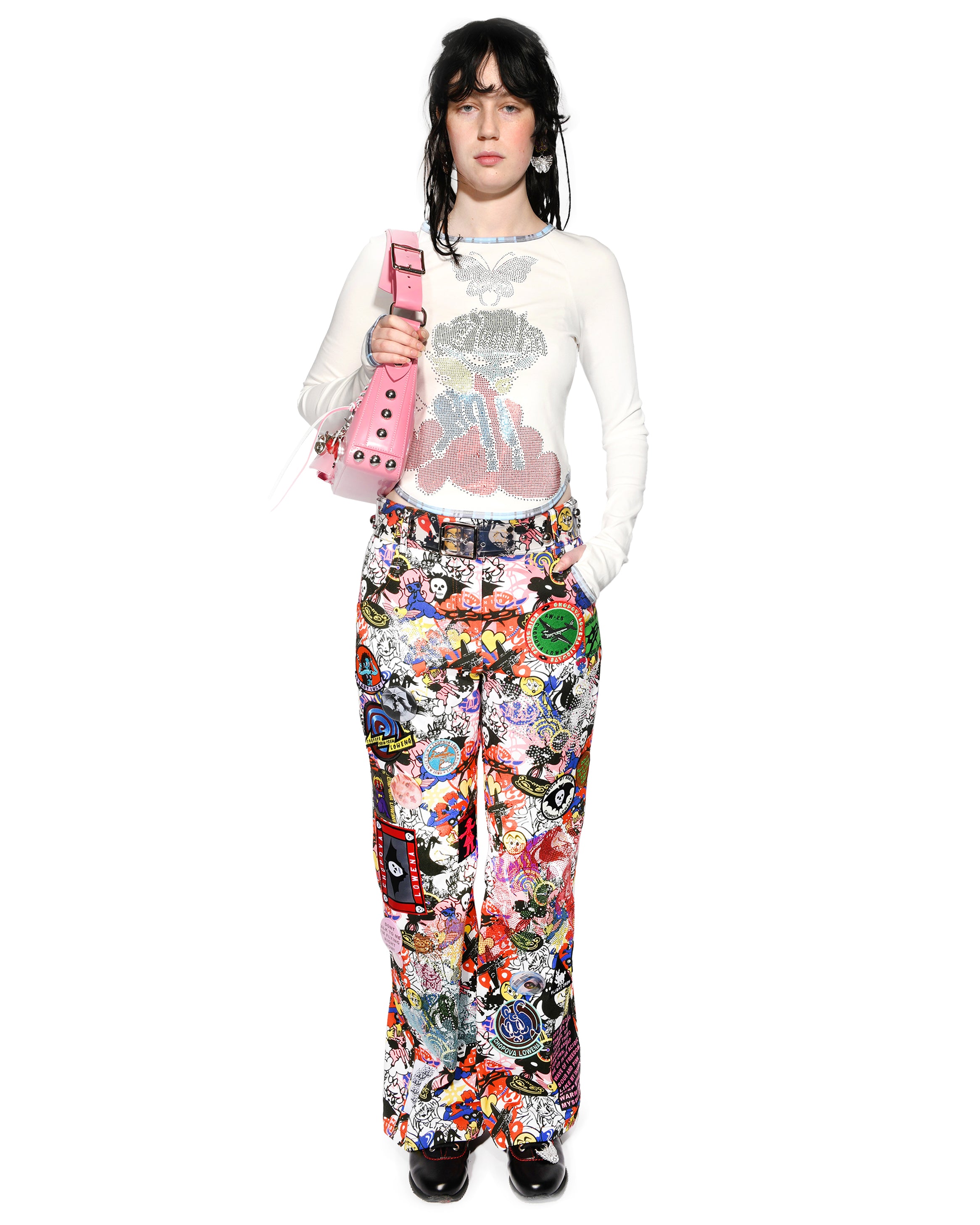 Crystal Cloud Fitted Jersey Top