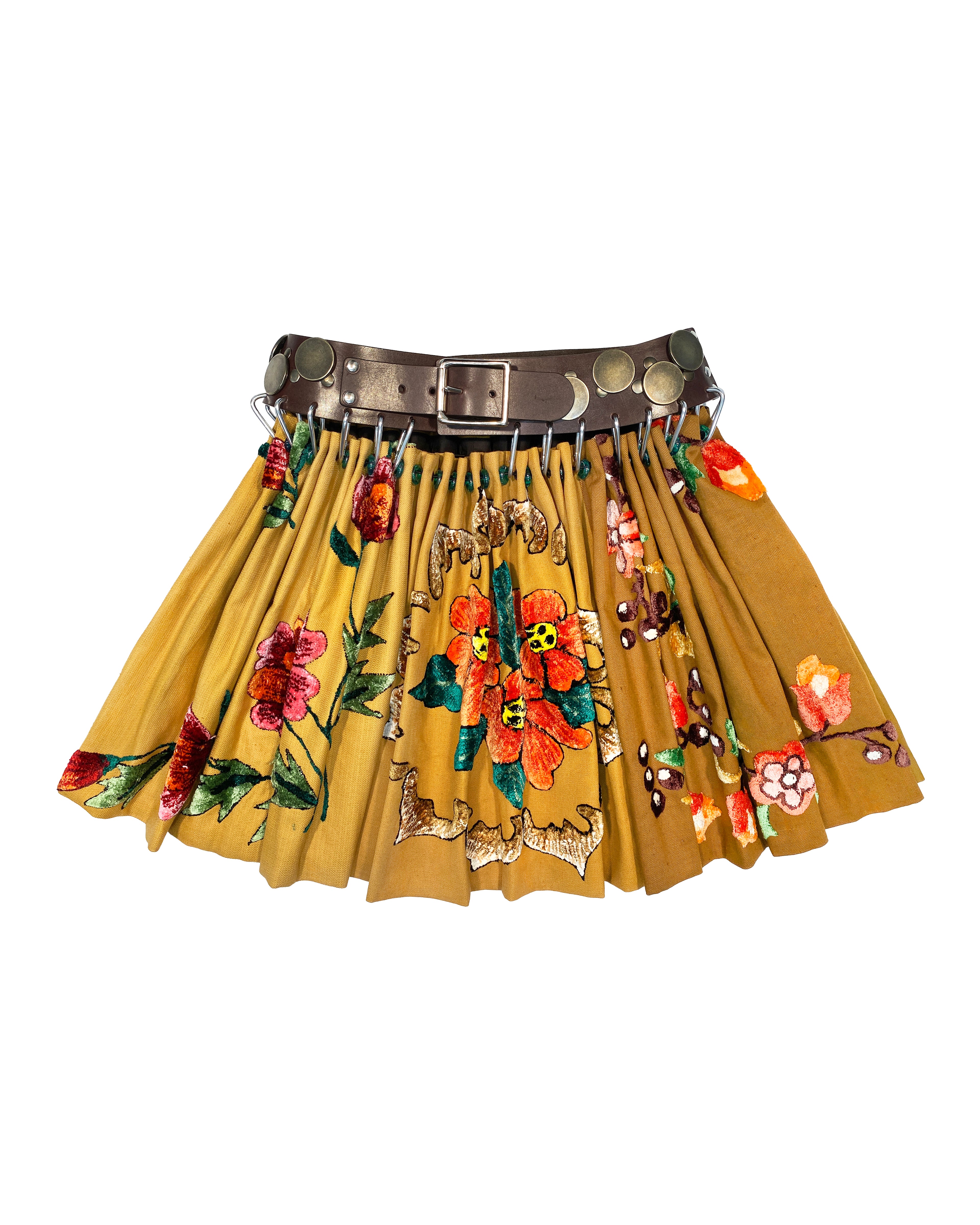 Logger Tufted Folkloric Mini Carabiner Skirt