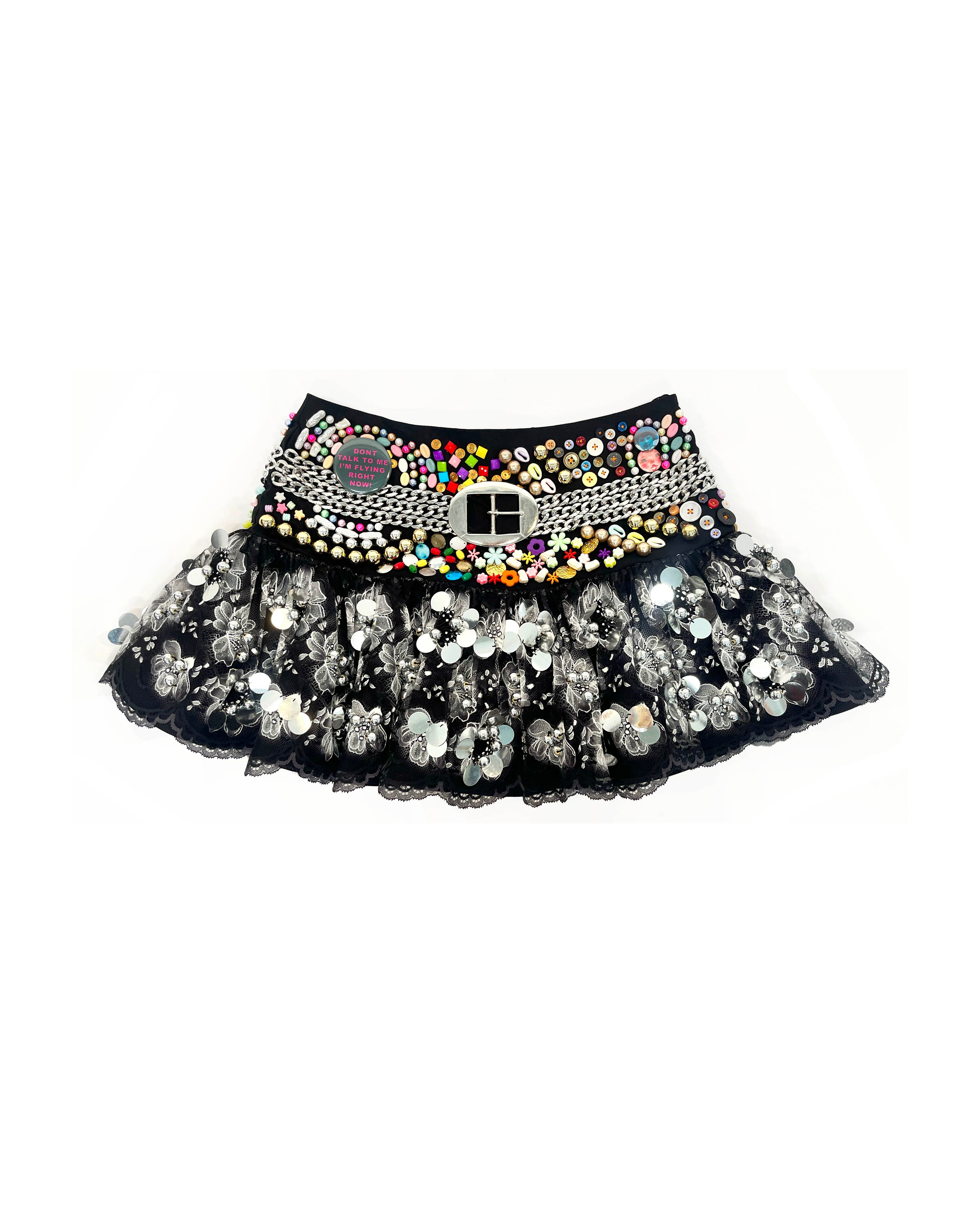 Skyhawk Beaded Mini Skirt