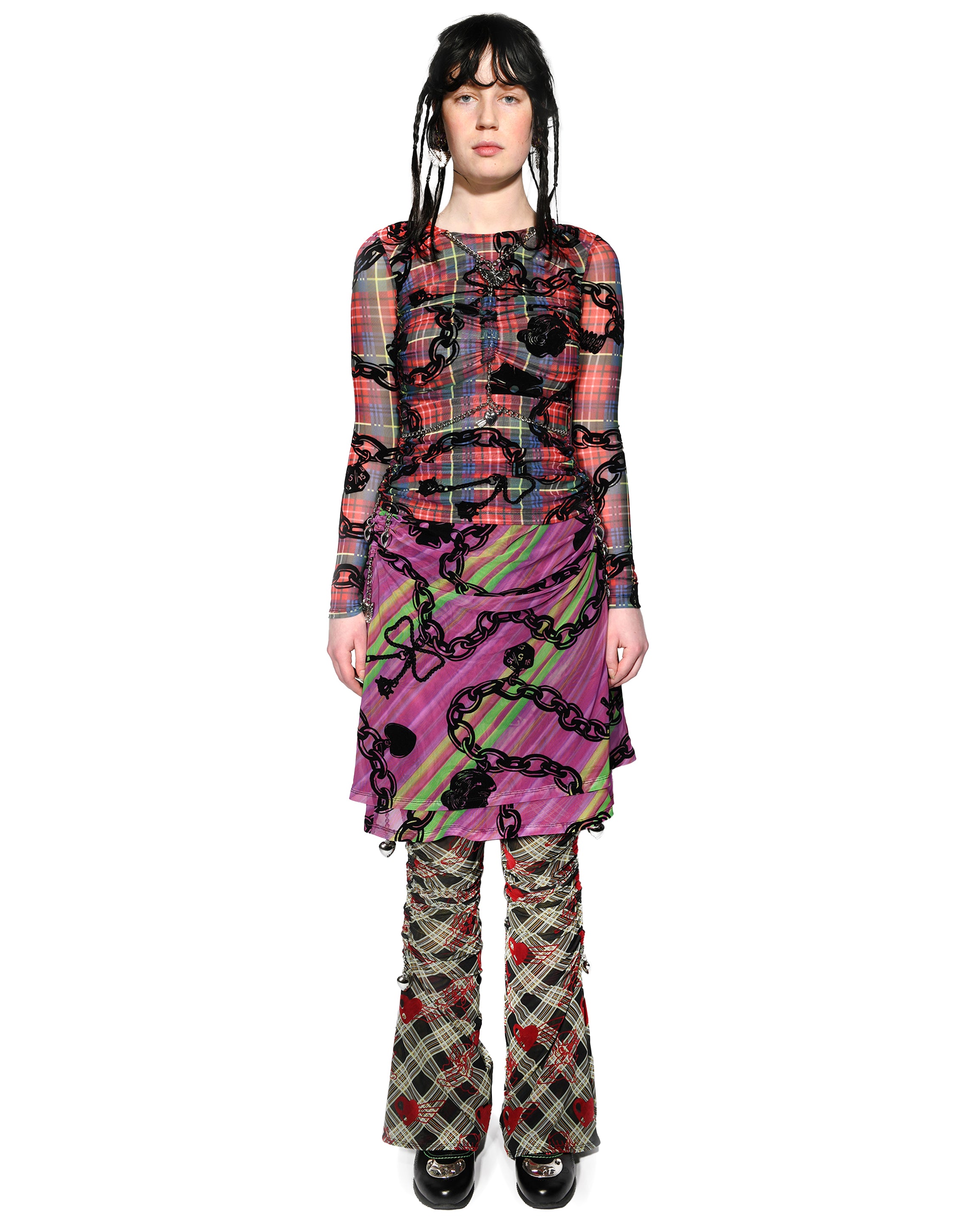 Sonicscape Mesh Knee Skirt