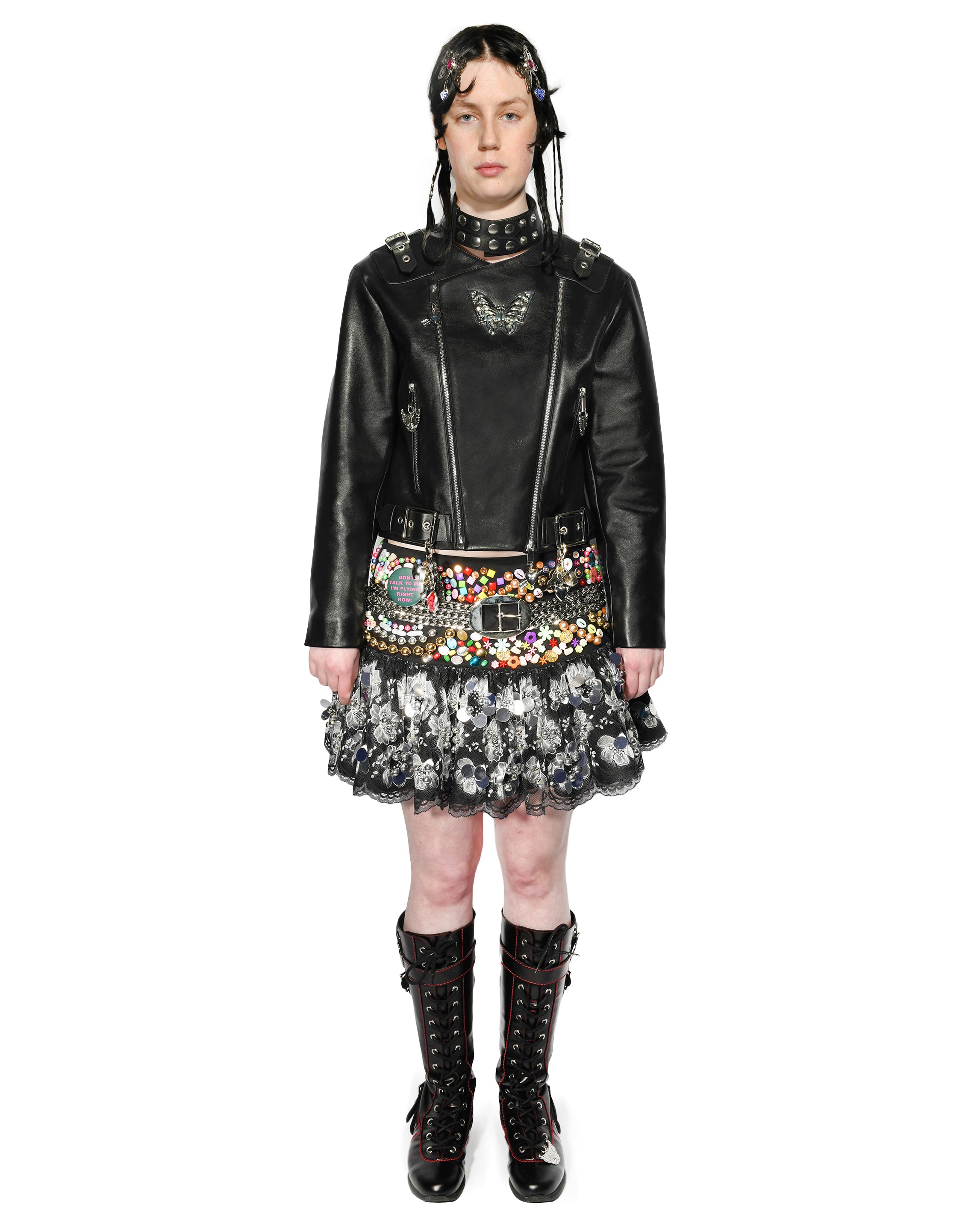 Skyhawk Beaded Mini Skirt