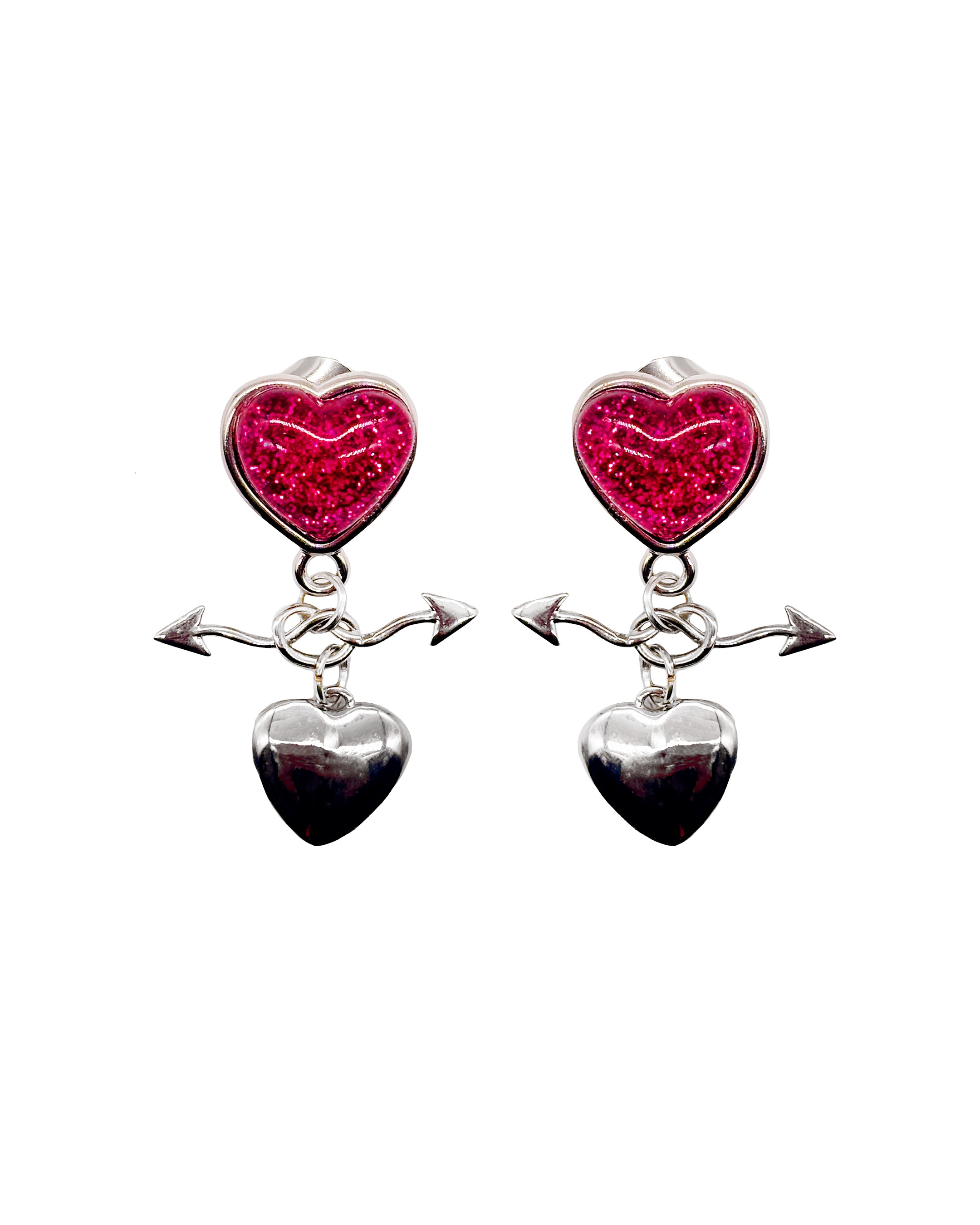 Entwined Heart Drop Earring