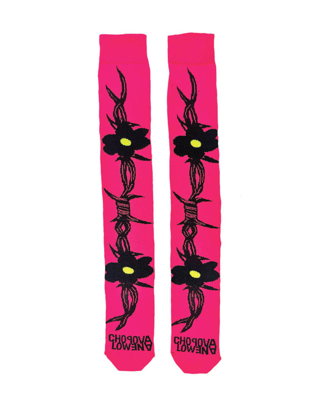 Pointy Floral Long Socks