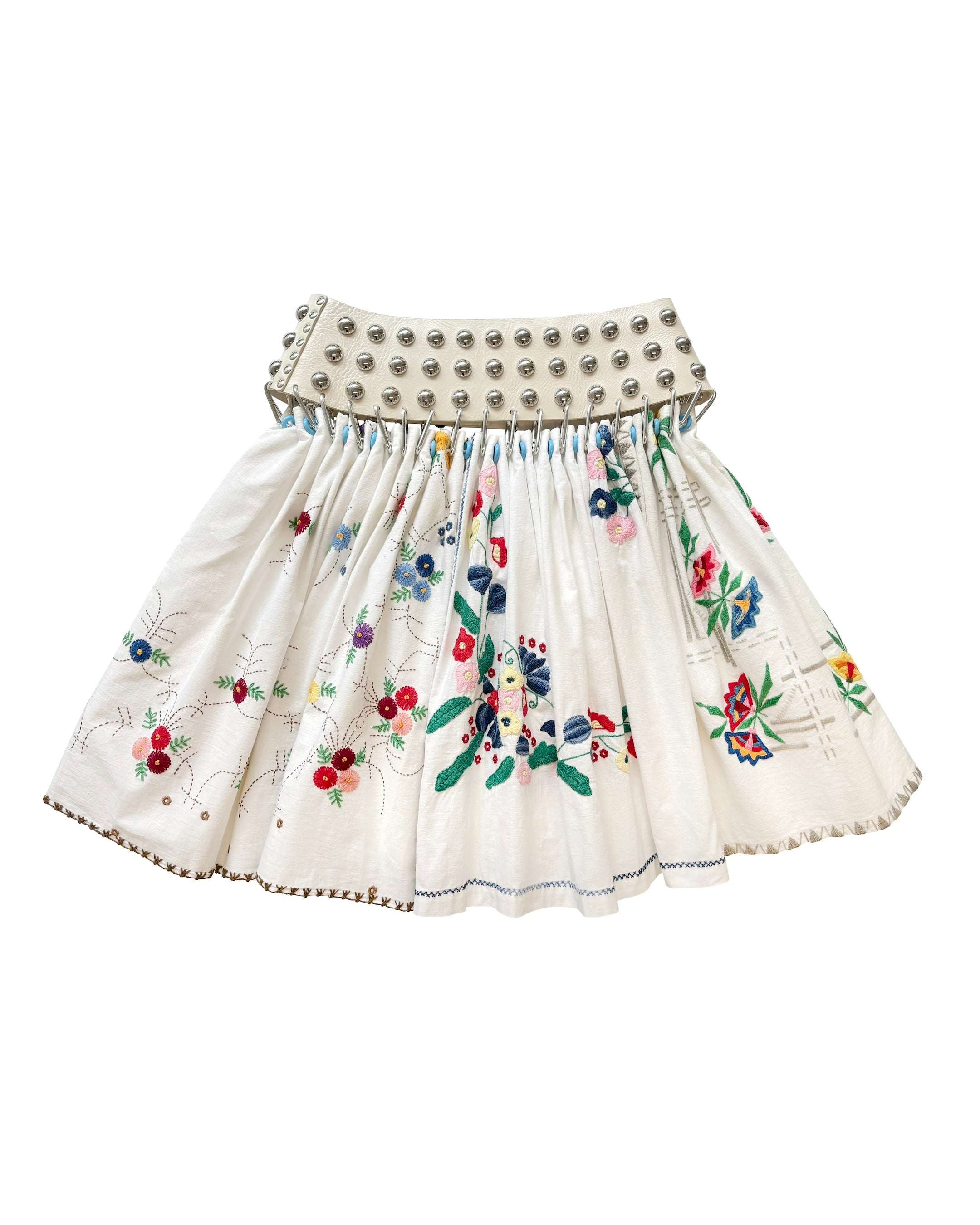 Exclusive Drawing Folkloric Knee Carabiner Skirt