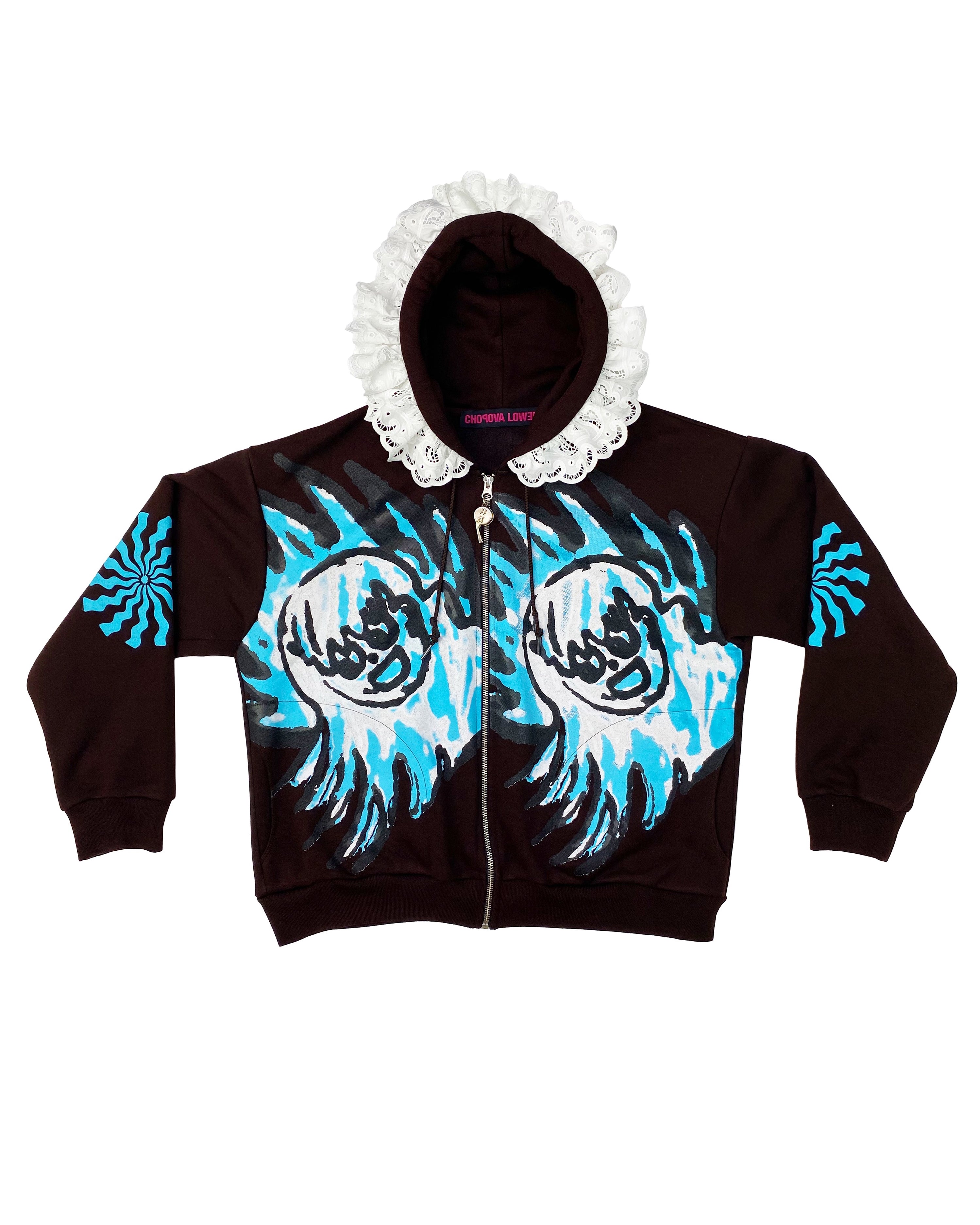 Flame Girl Frill Zip Hoodie