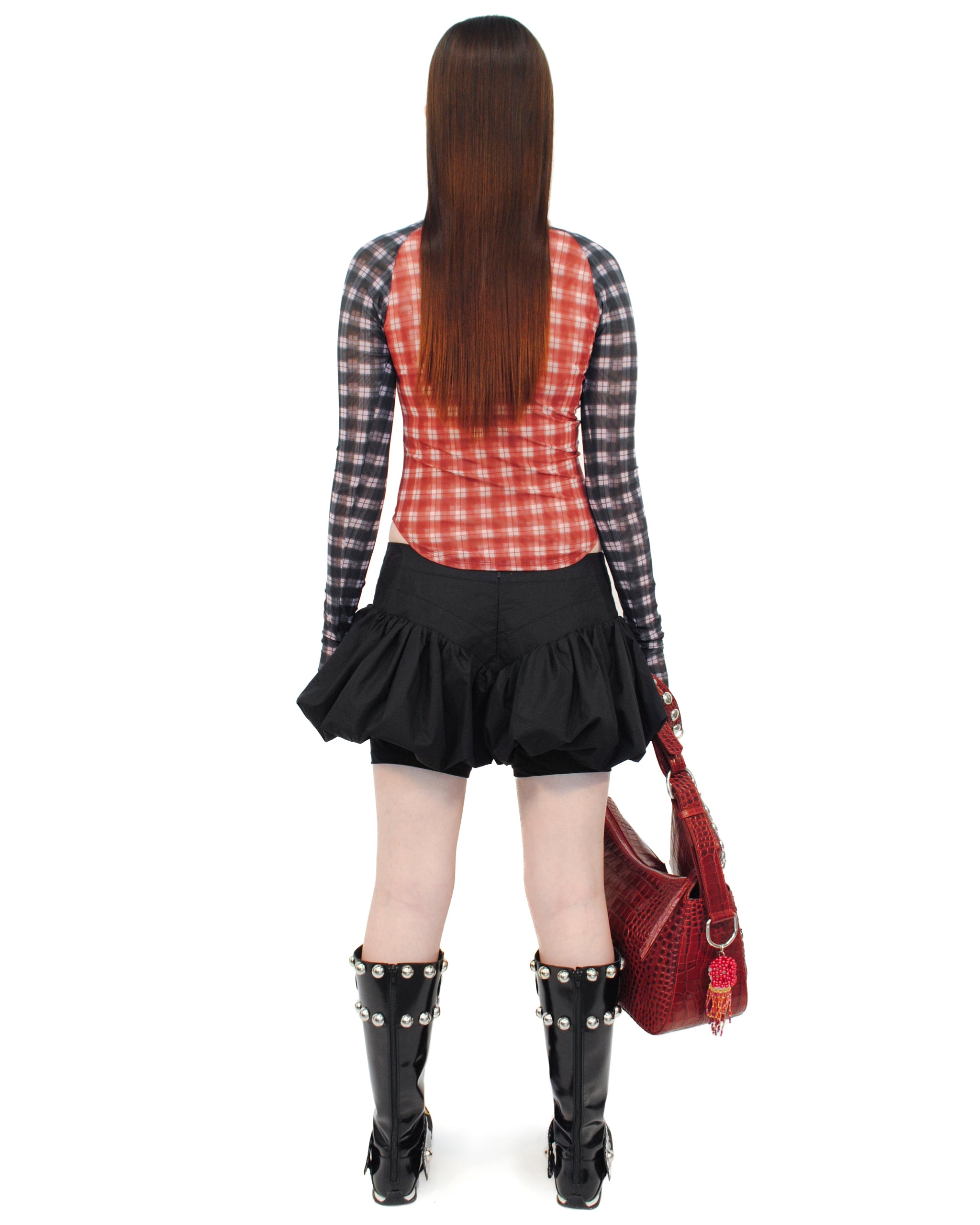 Angelica Flocked Long Sleeve Top