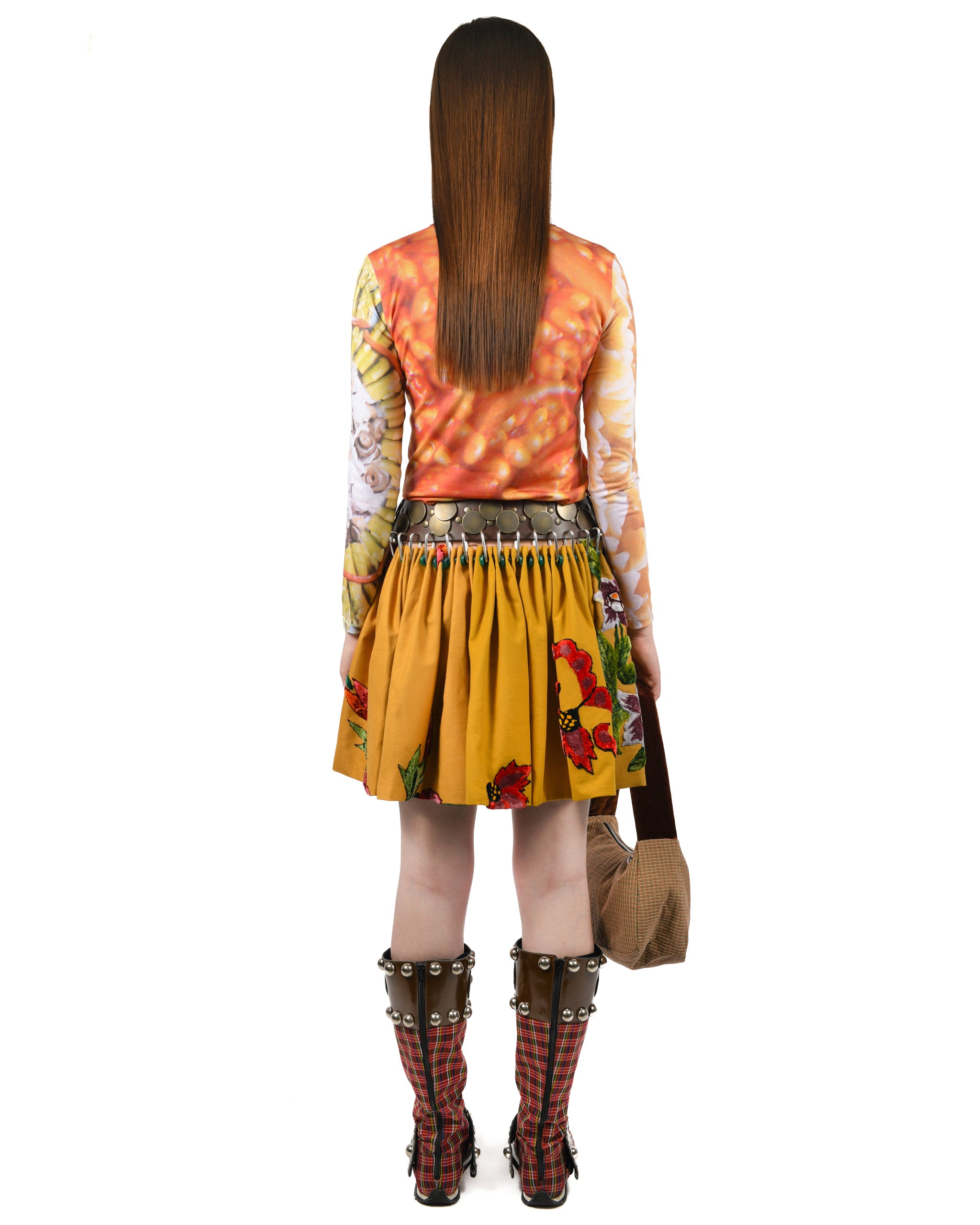 Logger Tufted Folkloric Mini Carabiner Skirt