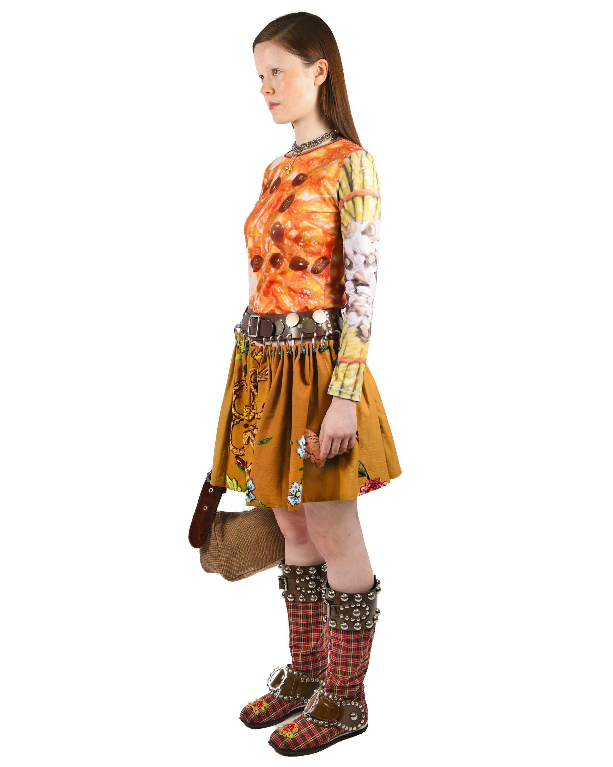Logger Tufted Folkloric Mini Carabiner Skirt