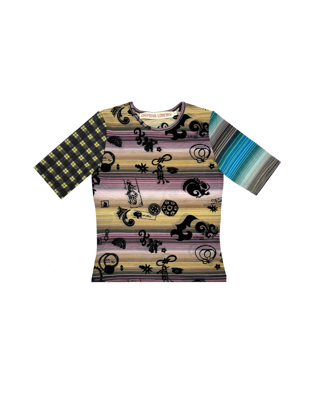 Duke Short Sleeve Flocked Mesh Top