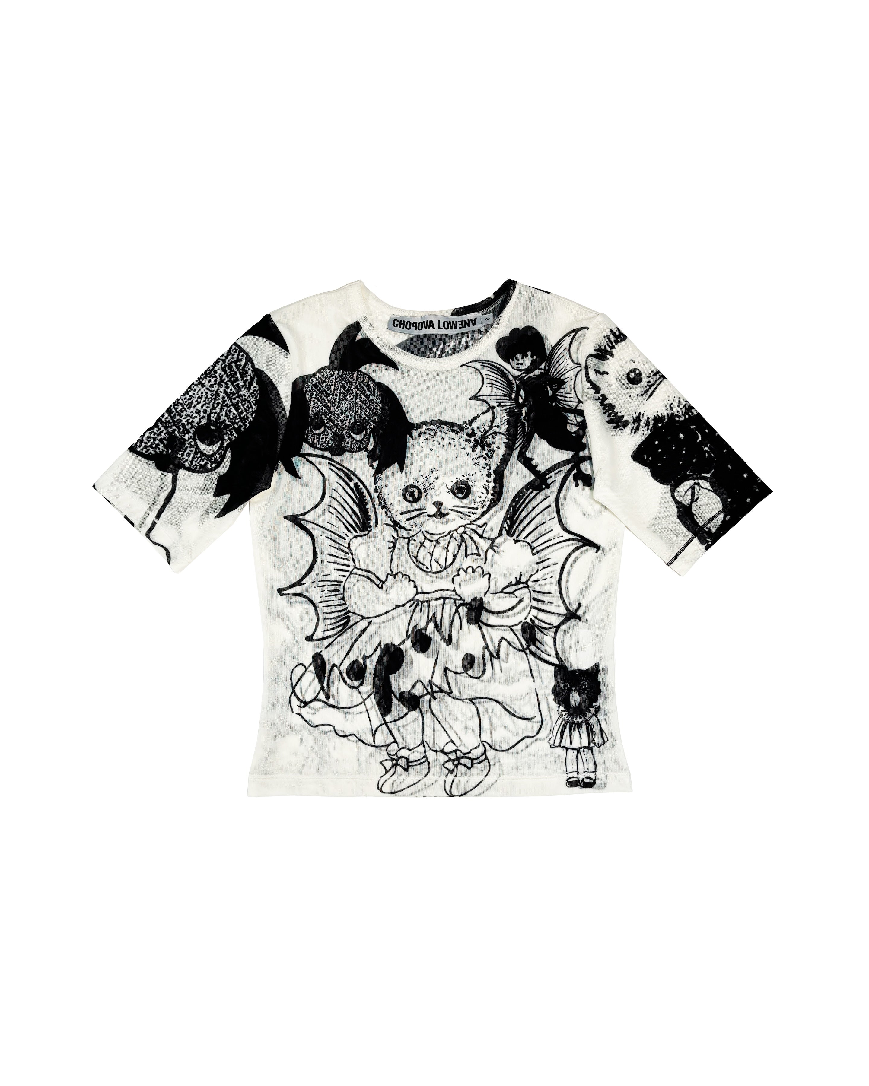 Cat Consort Short Sleeve Mesh Top