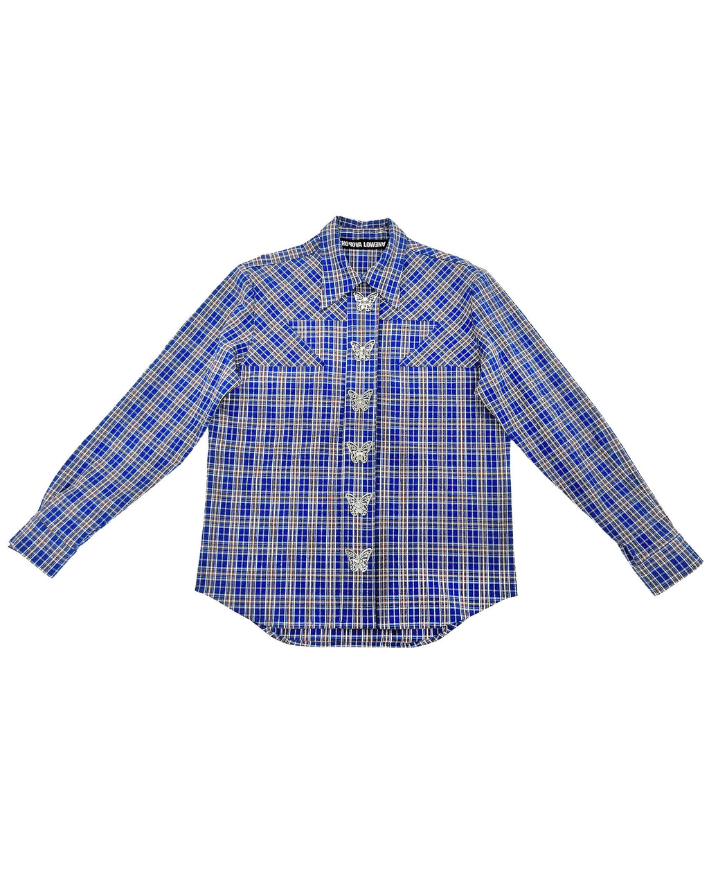 Blue Tartan Butterfly Shirt