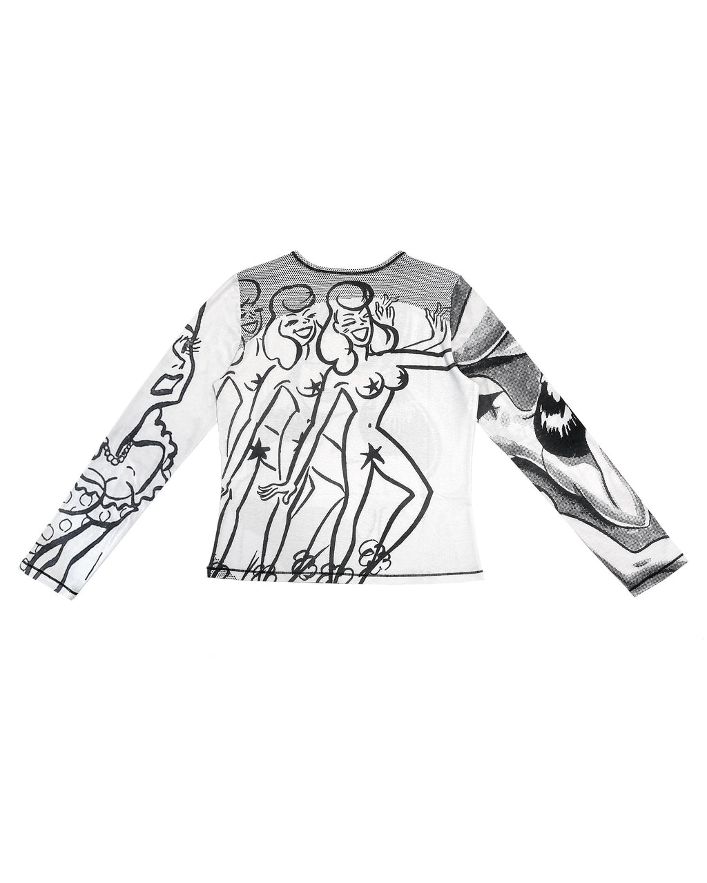 Newsprint Fitted Jersey Top