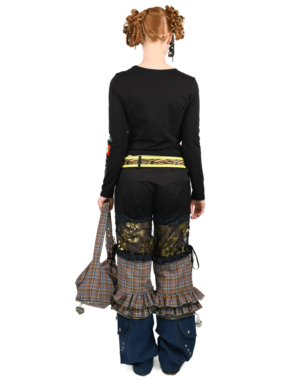 Blue Emma Beaded Jersey Top