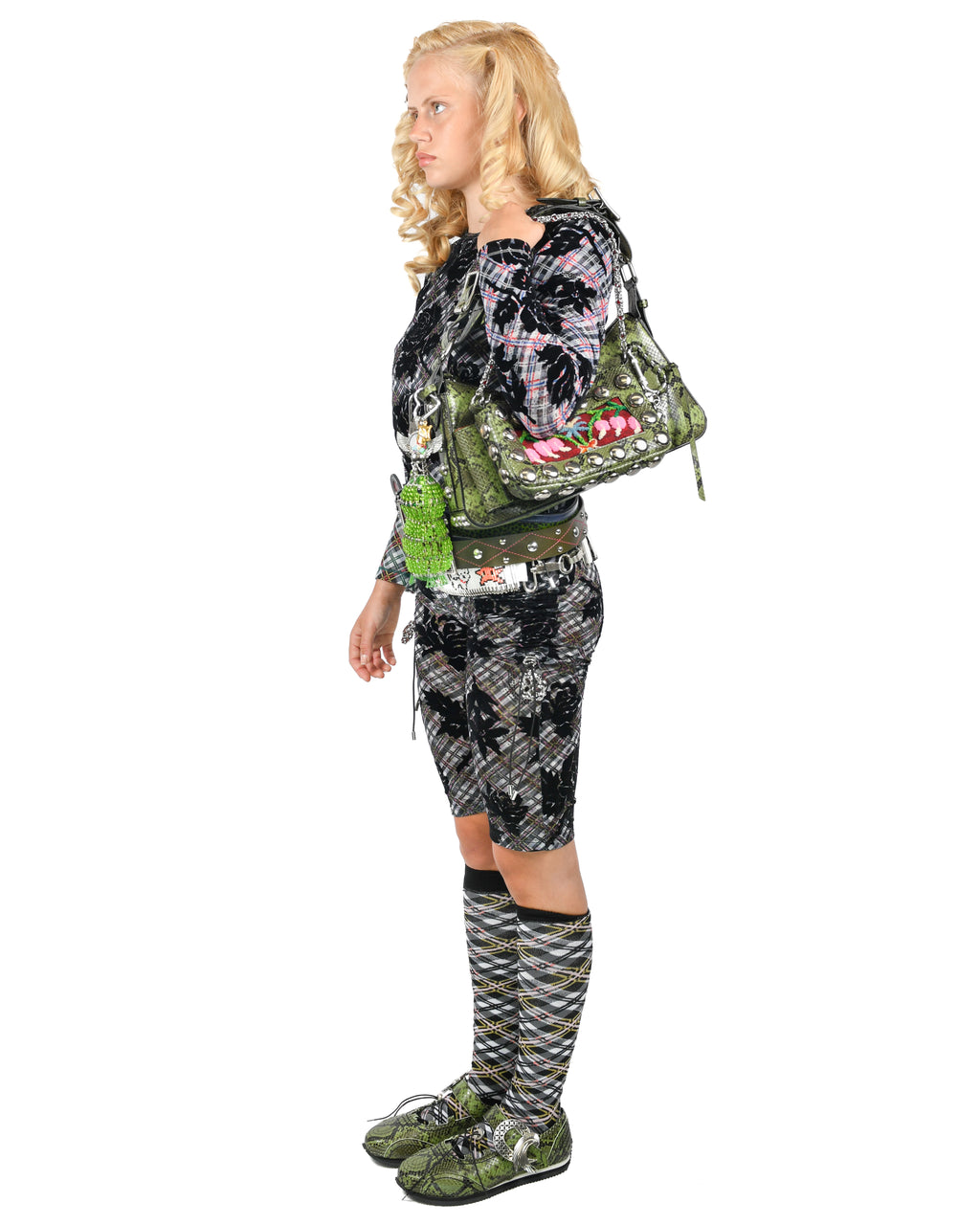 Picnic Plaid Flocked Mesh Top