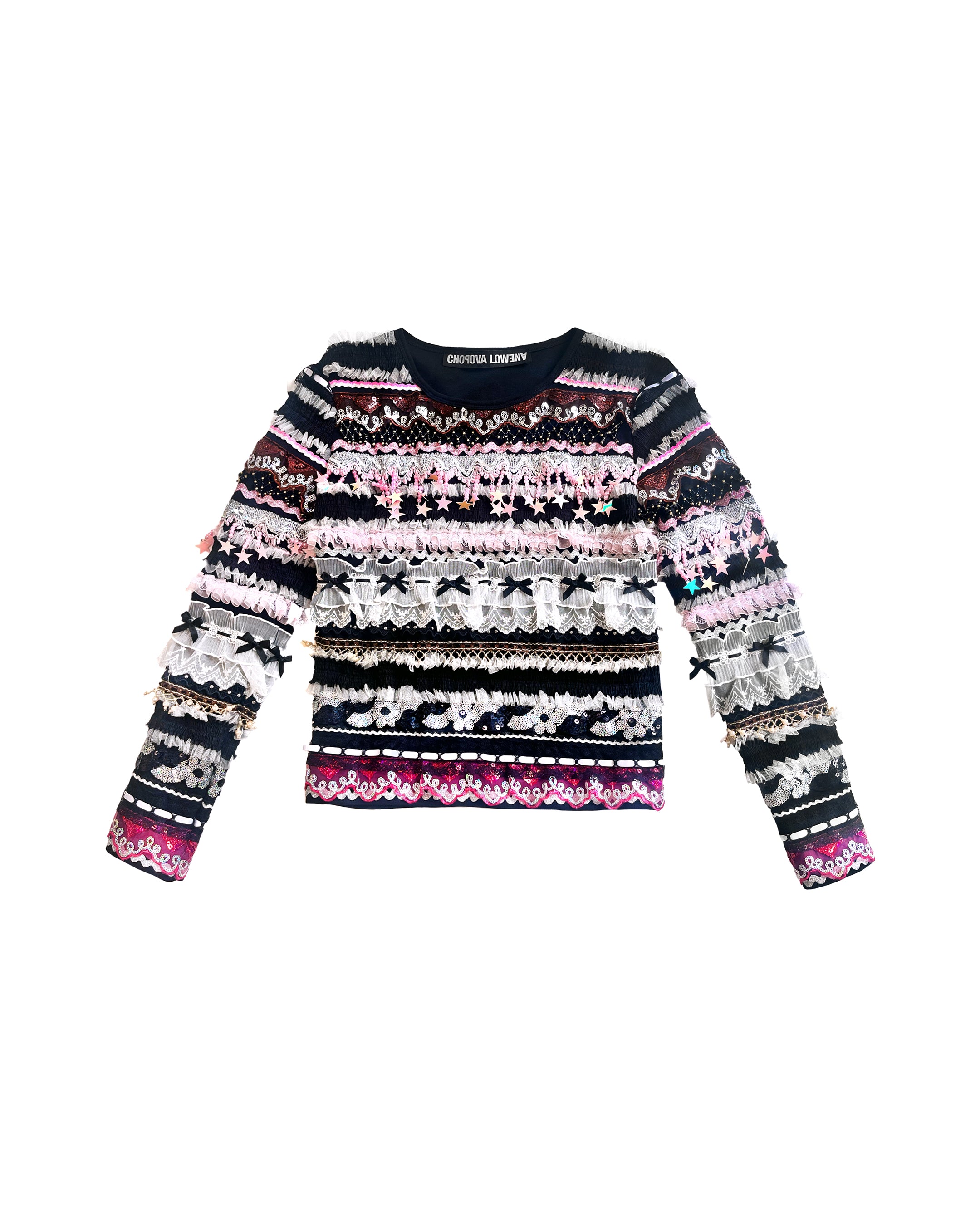 Black Starbrites Jersey Top