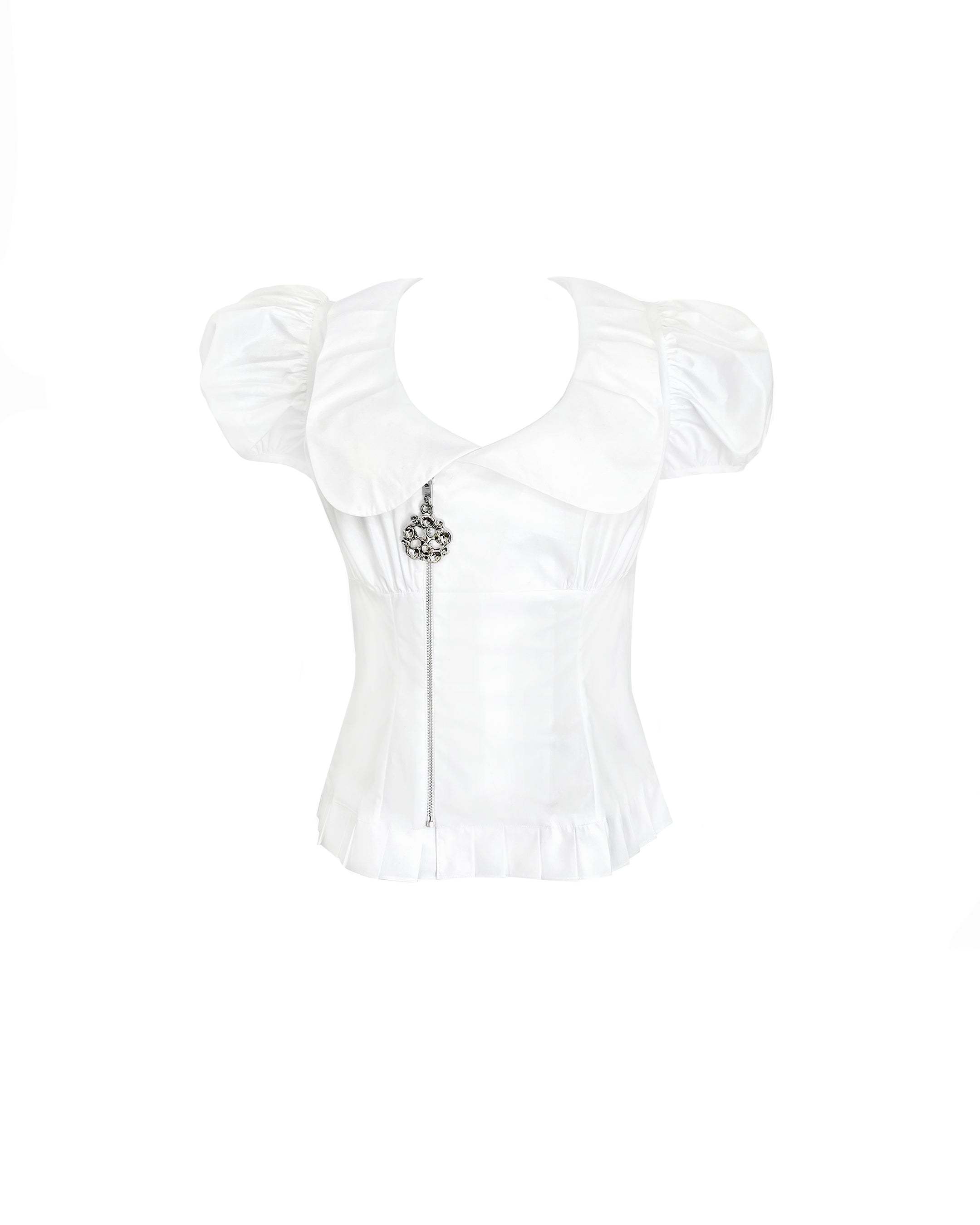 Spike White Blouse
