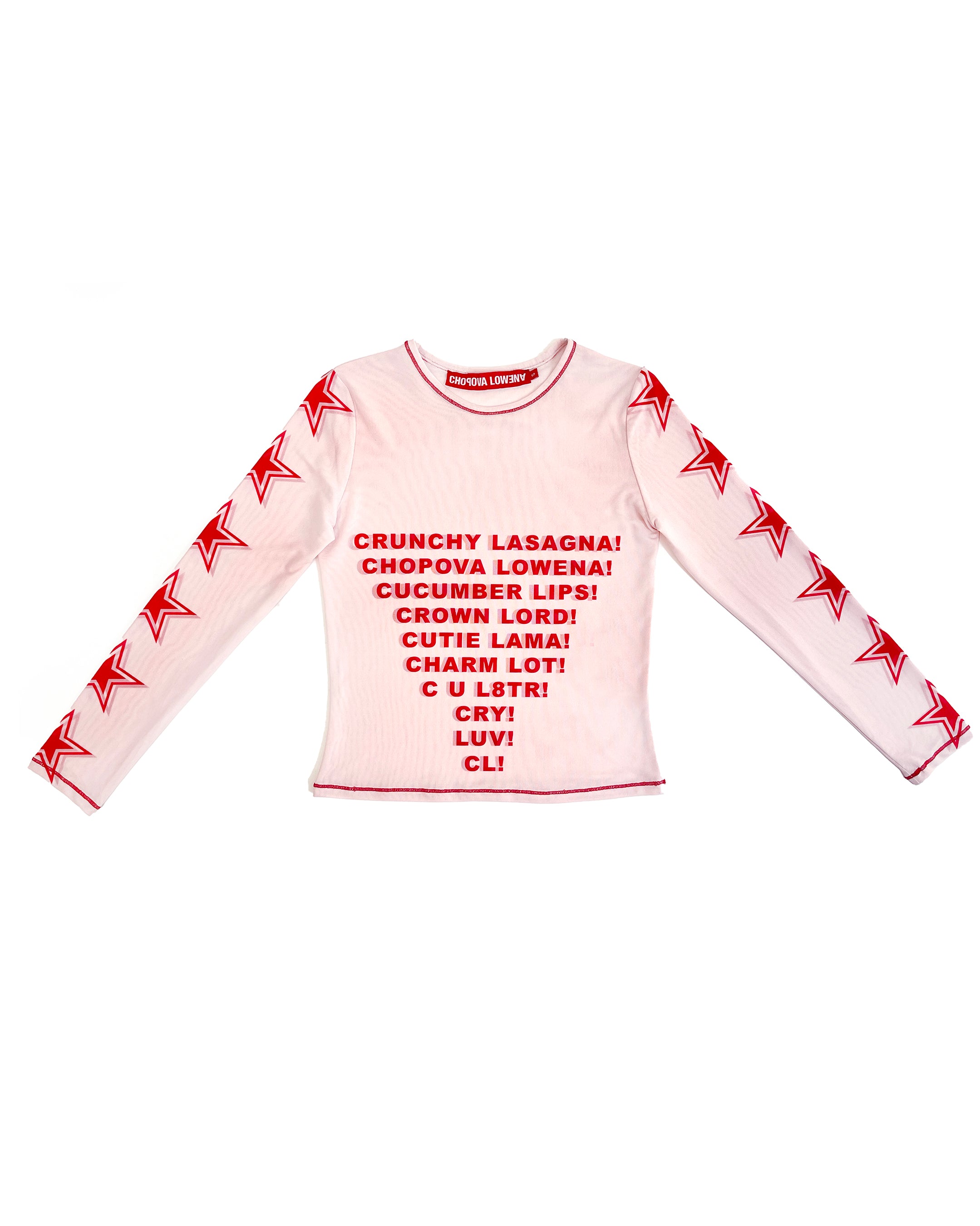 Crunchy Lasagna Fitted Mesh Top – Chopova Lowena