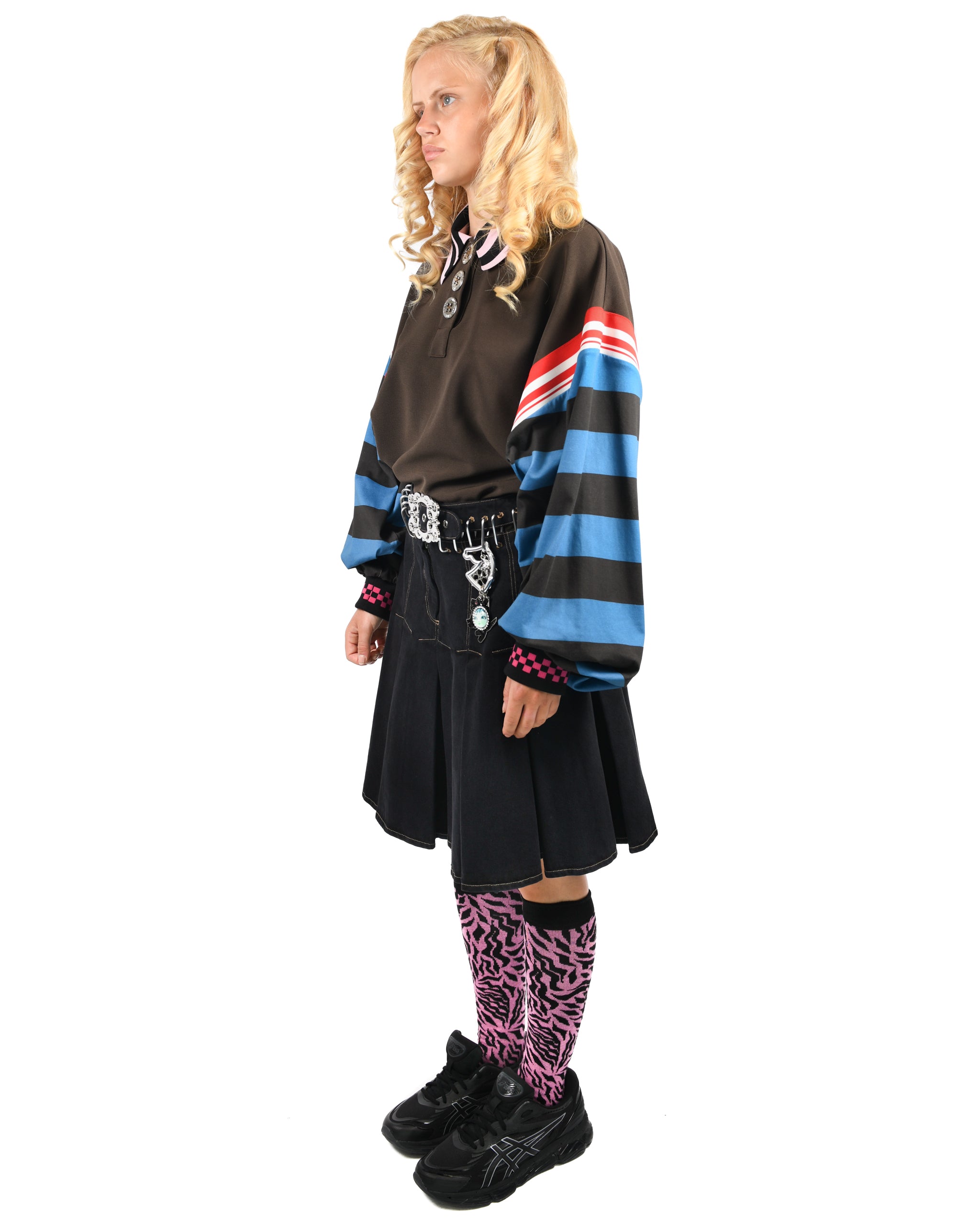 Bevo Denim Carabiner Skirt