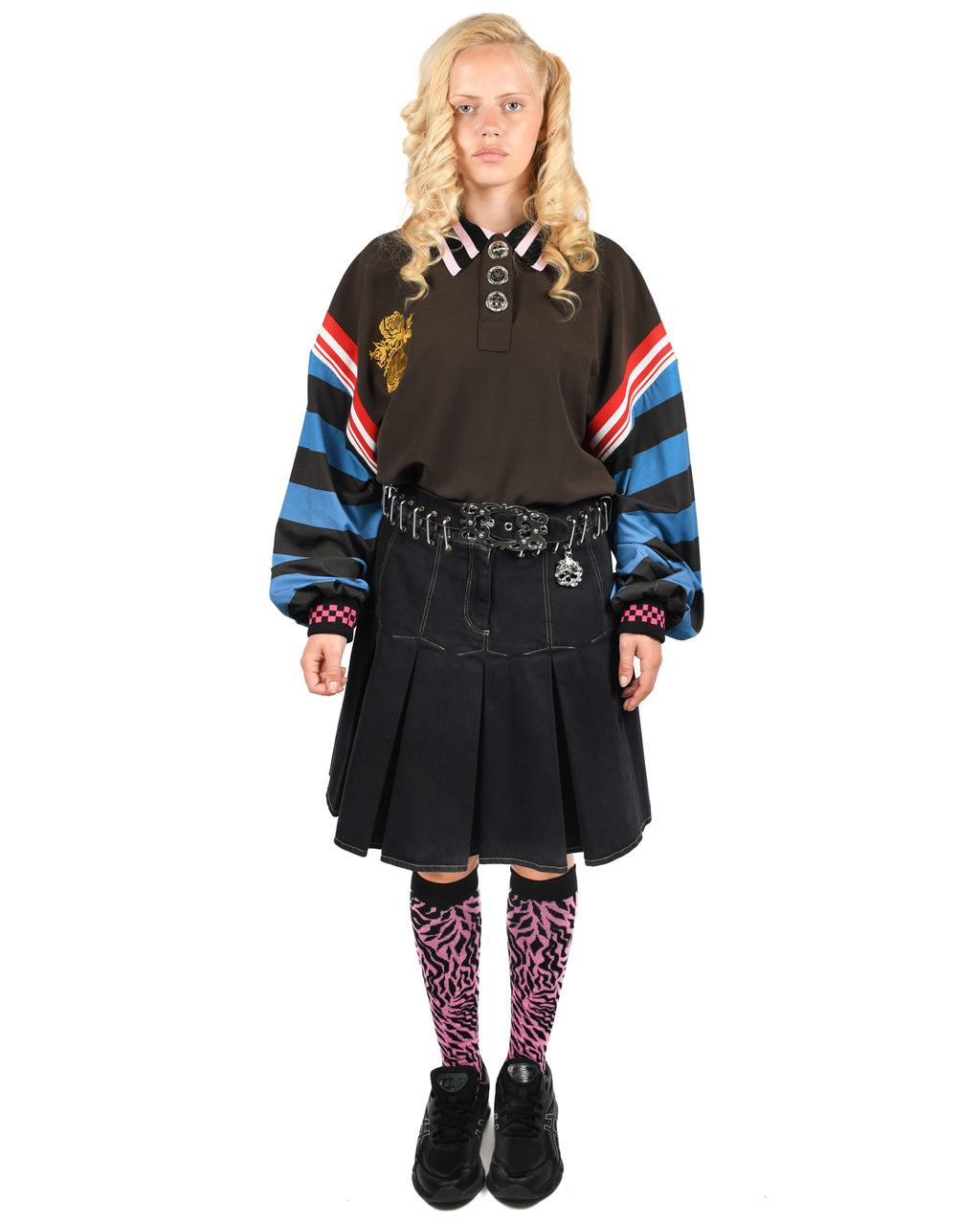 Bevo Denim Carabiner Skirt