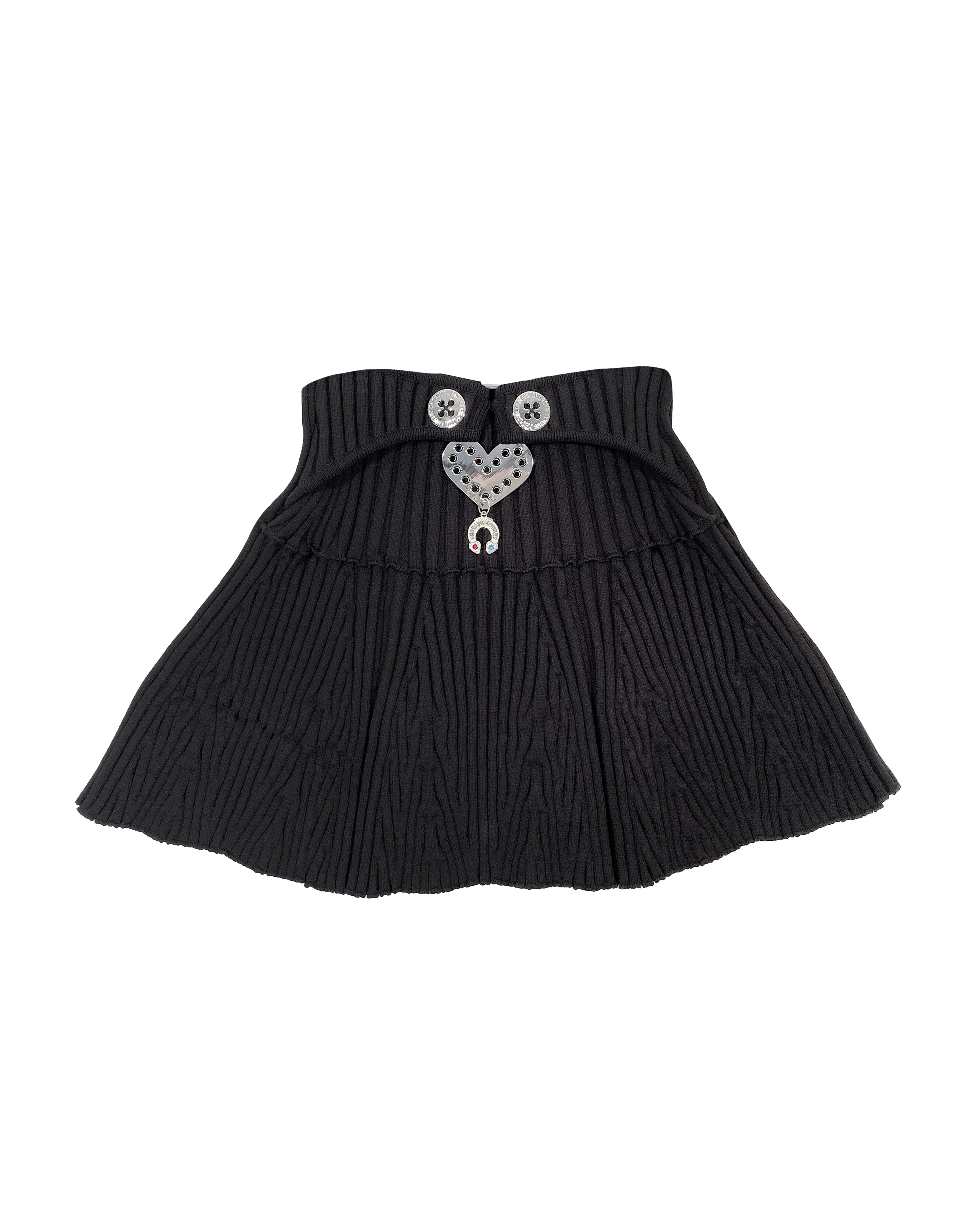 Black Sweetheart Mini Skirt