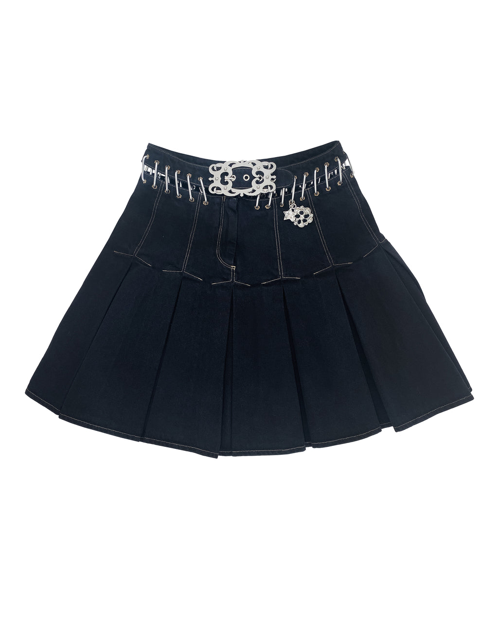 Bevo Denim Carabiner Skirt