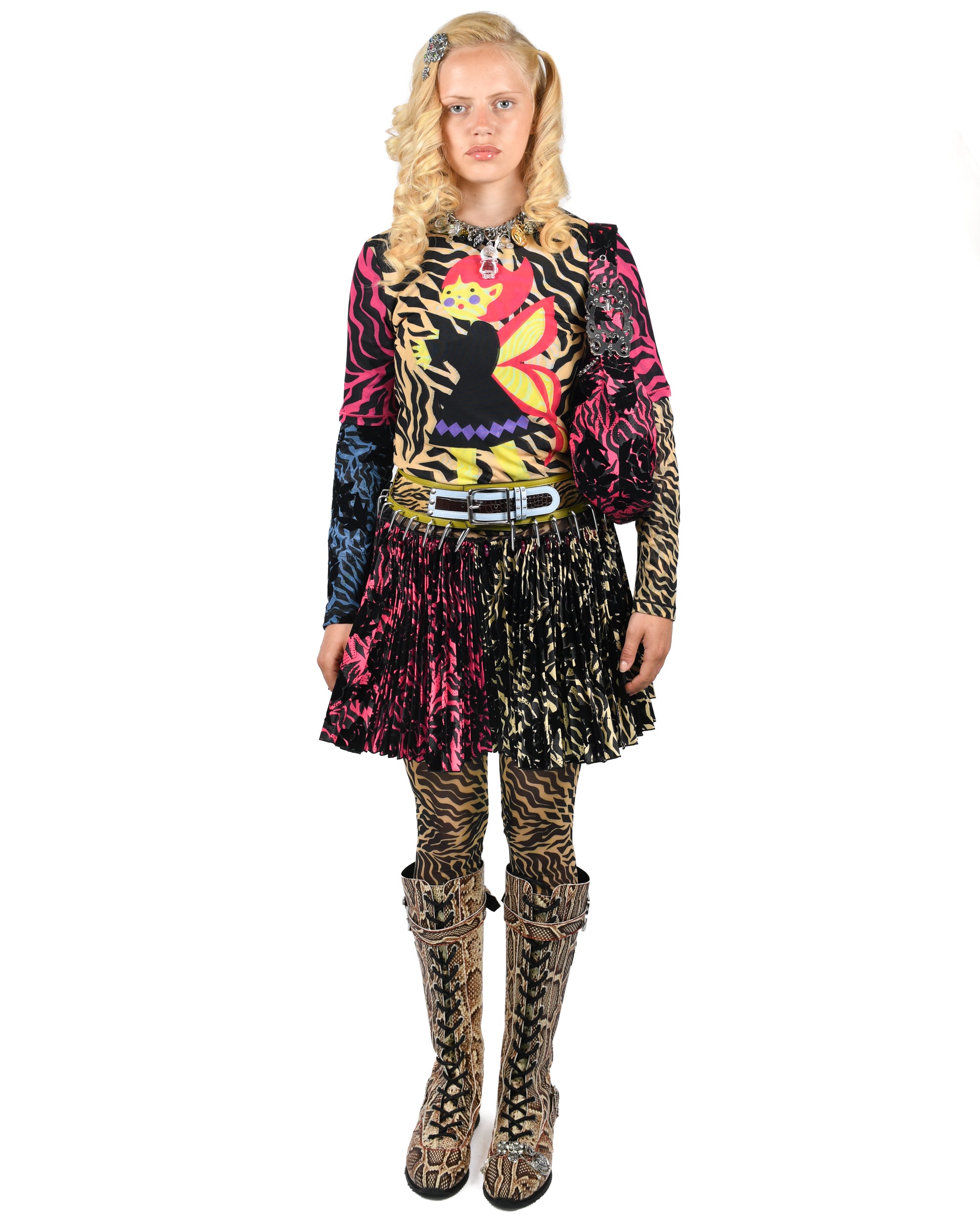 Hairy Fairy Fitted Mesh Top