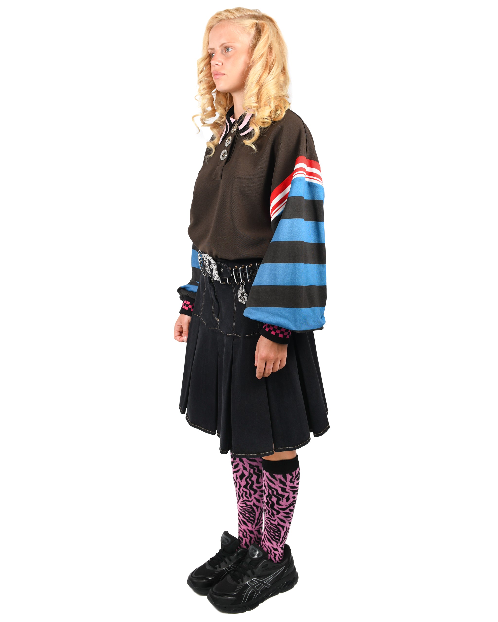 Bevo Denim Carabiner Skirt