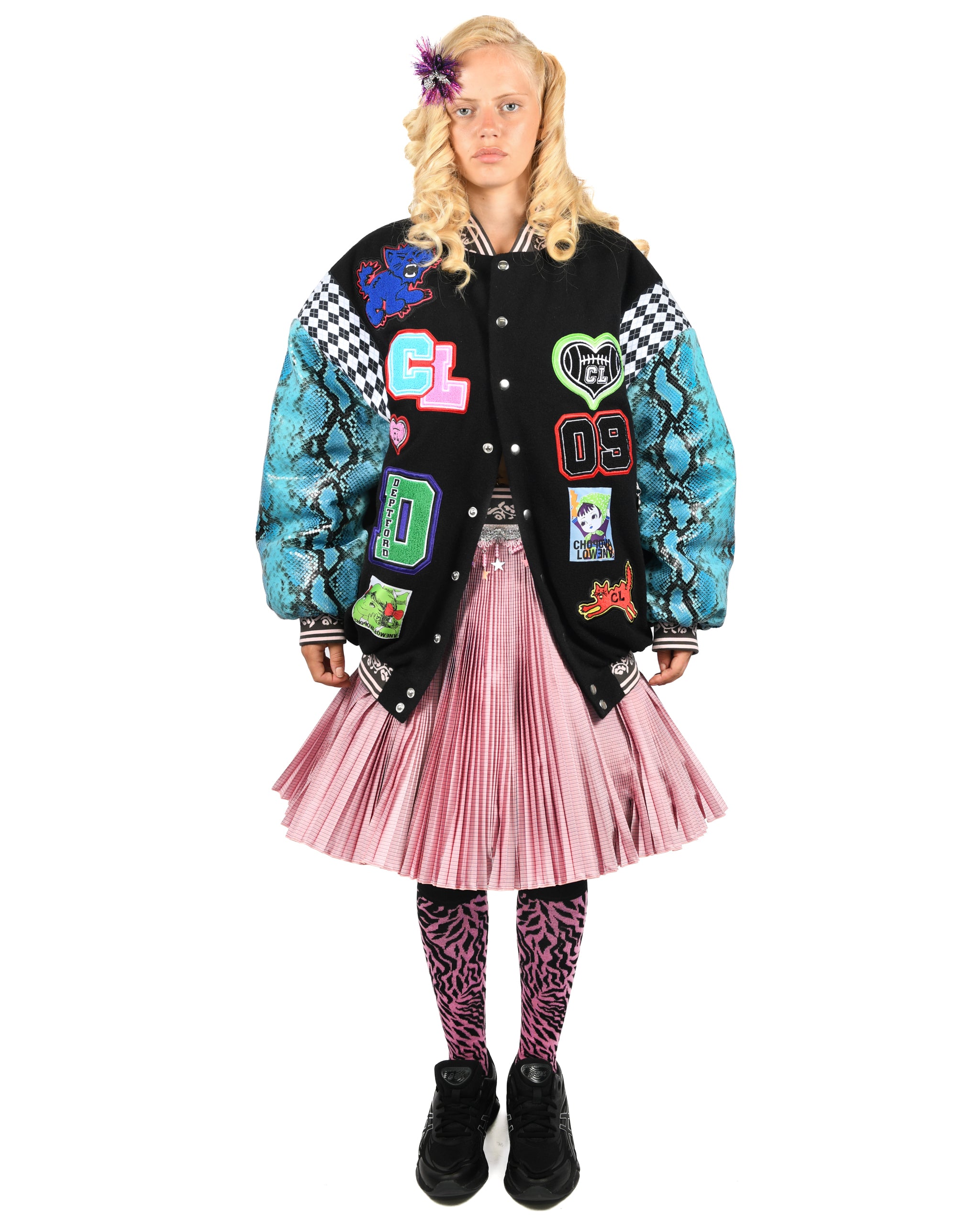 Stacey Pink Knitted Pleated Knee Skirt