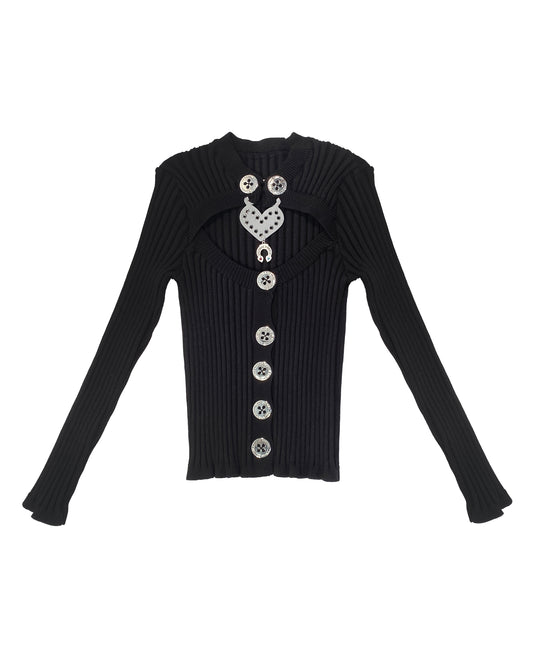 Black Sweetheart Cardigan