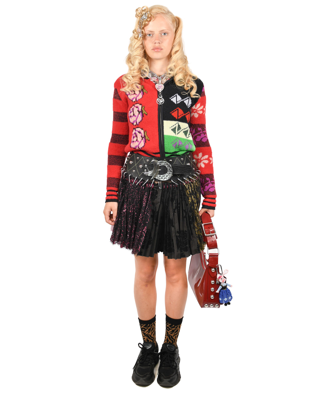 Kora Patchwork Mini Carabiner Skirt