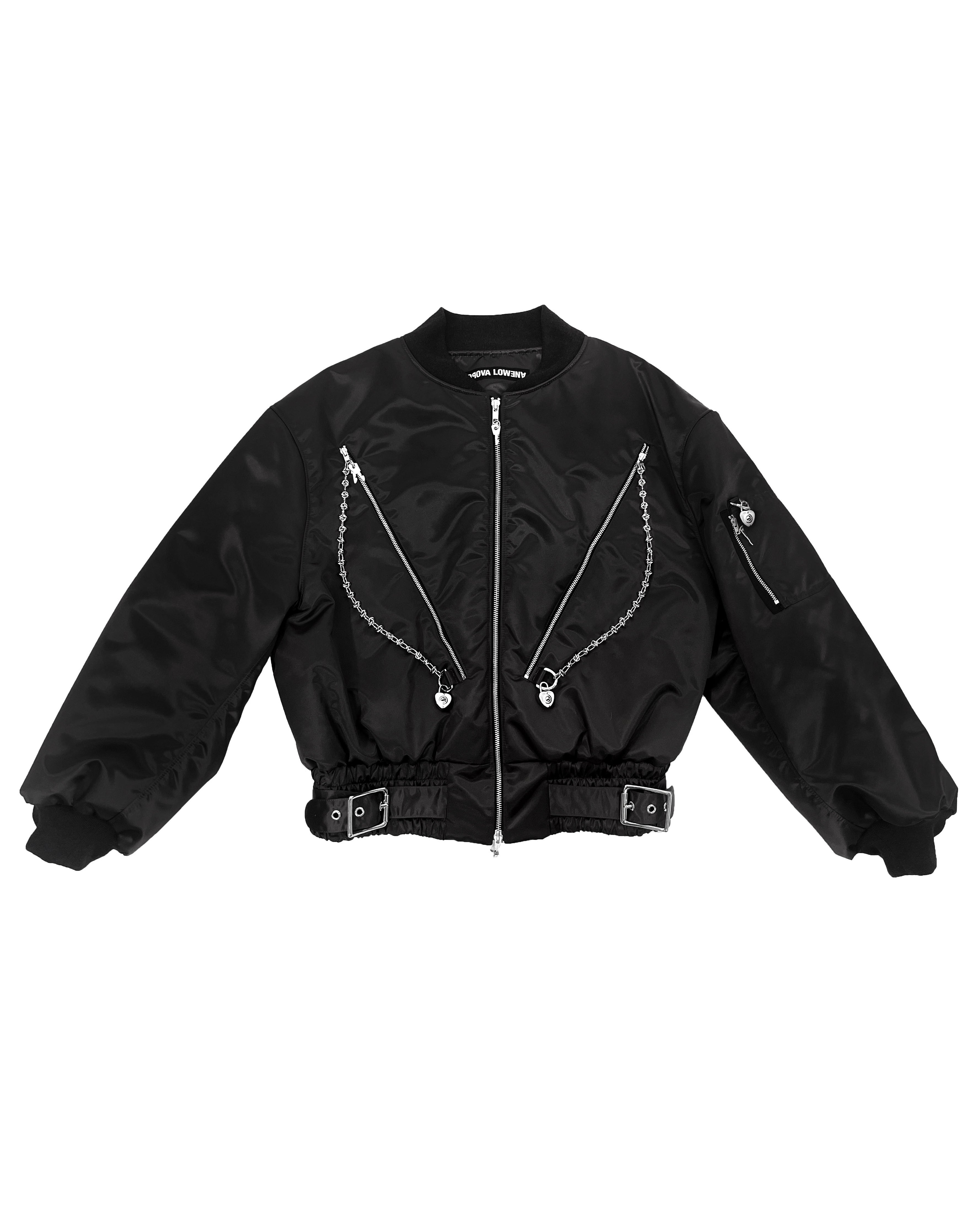 Exclusive Helter Black Bomber Jacket