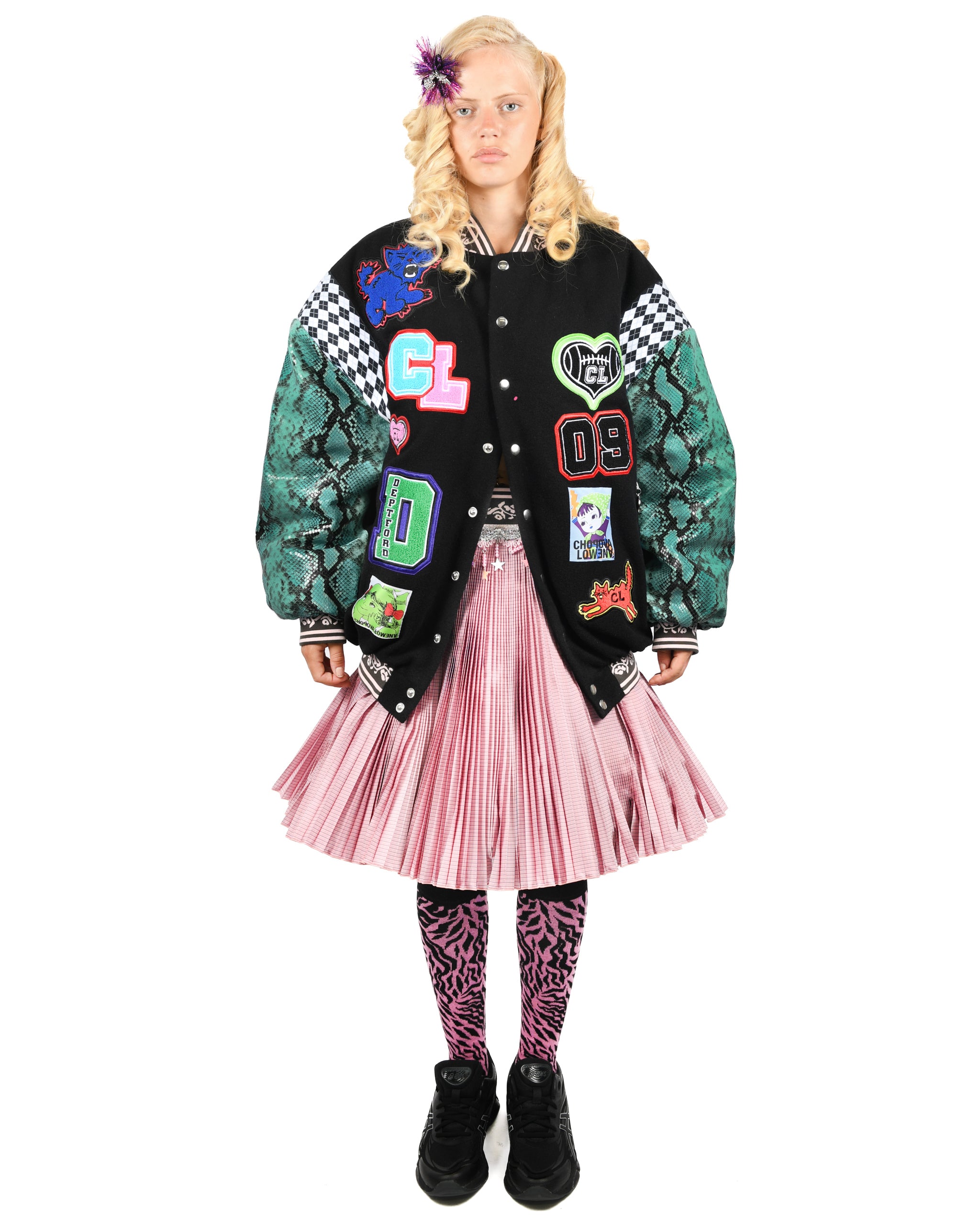 Stacey Pink Knitted Pleated Knee Skirt