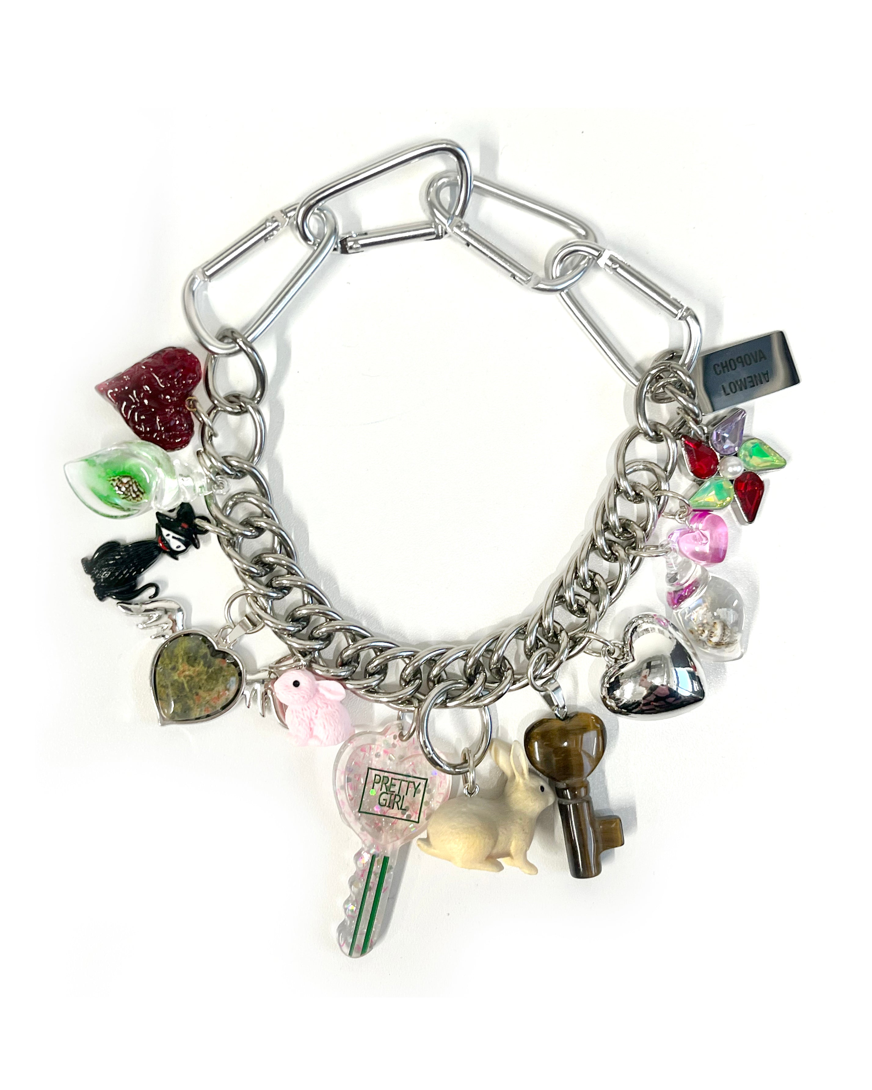 Shell and Back Carabiner Necklace