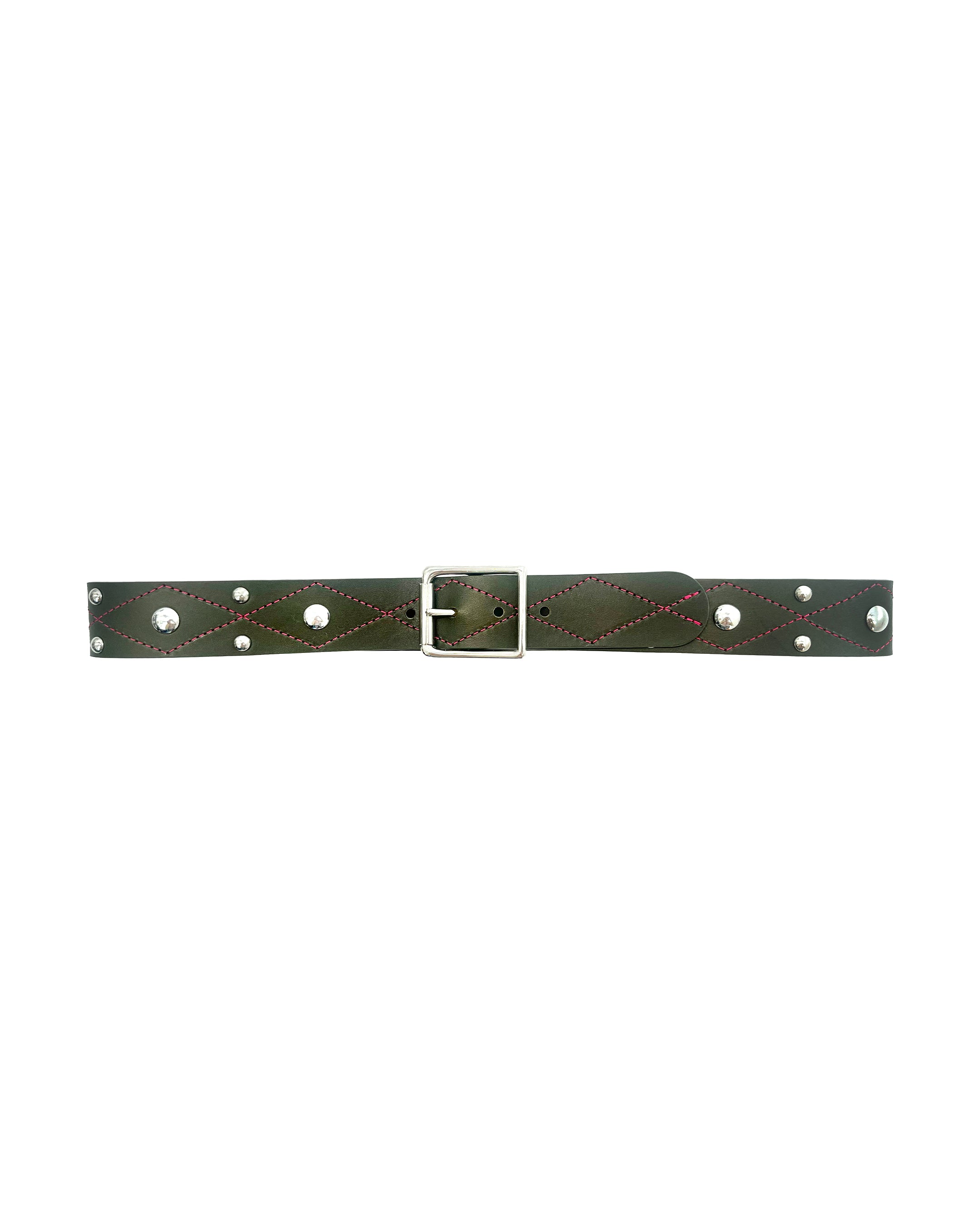 Green Studded Trouser Belt