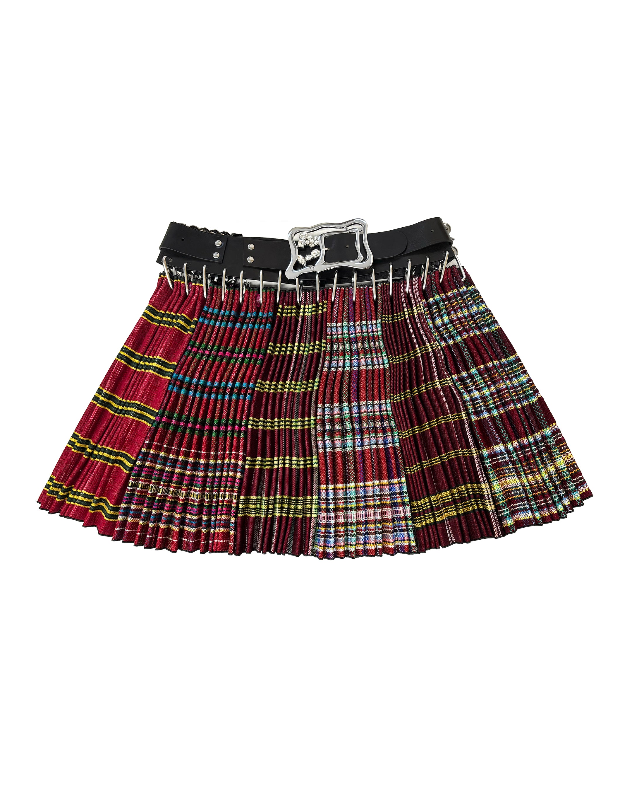 Exclusive Adjustable Belt Breakbeat Folkloric Mini Carabiner Skirt