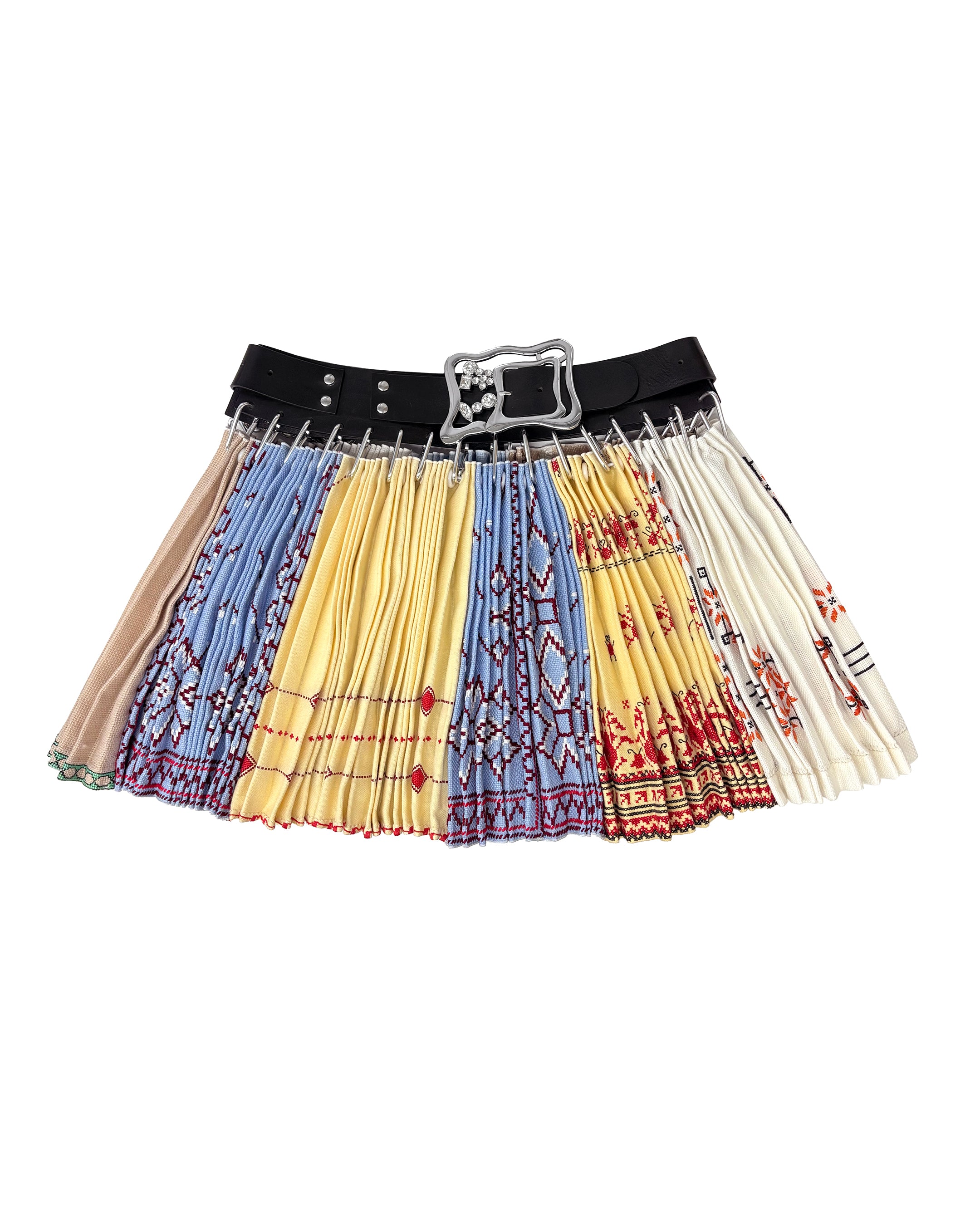 Exclusive Adjustable Belt Kare Folkloric Mini Carabiner Skirt