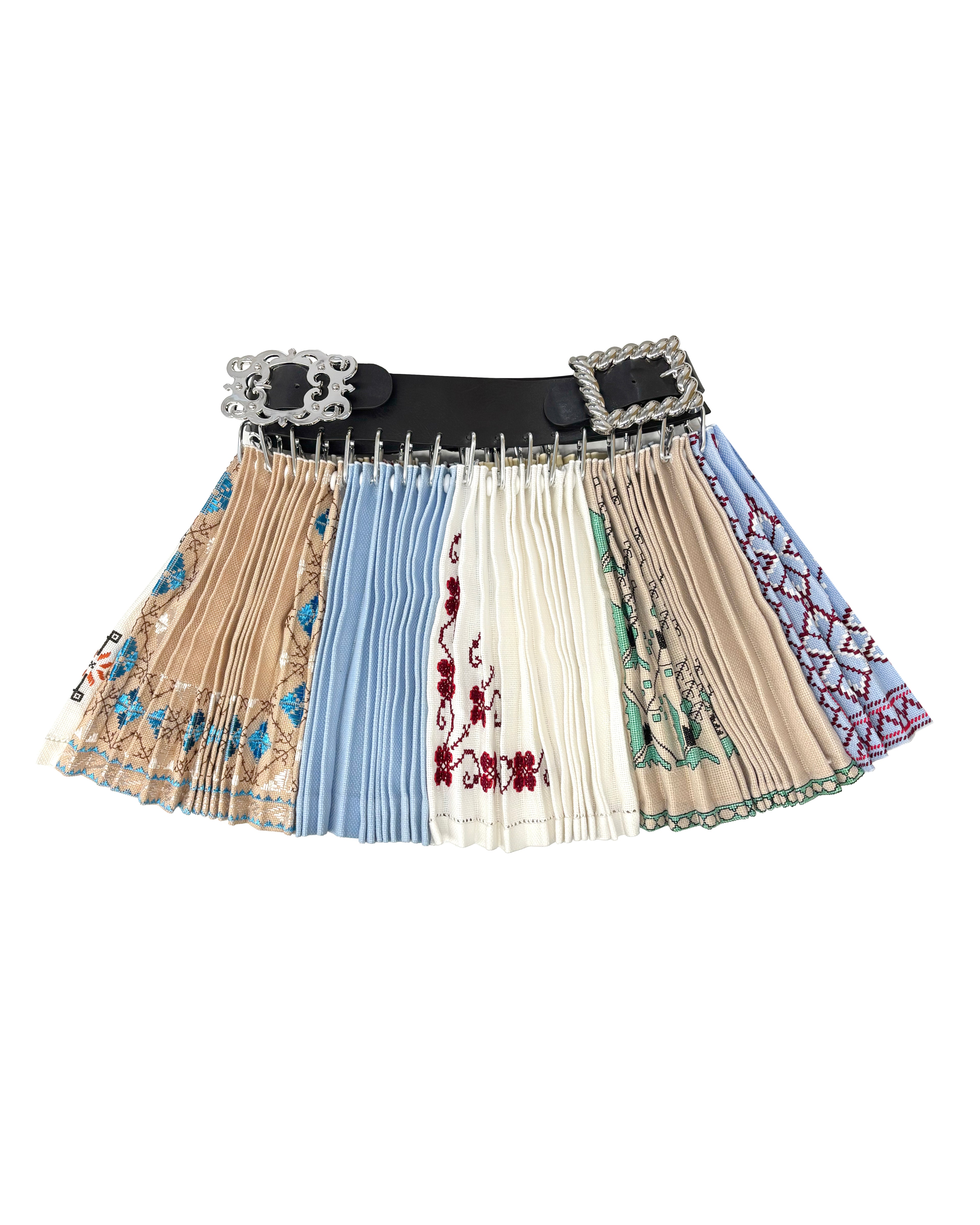 Exclusive Adjustable Belt Kare Folkloric Mini Carabiner Skirt