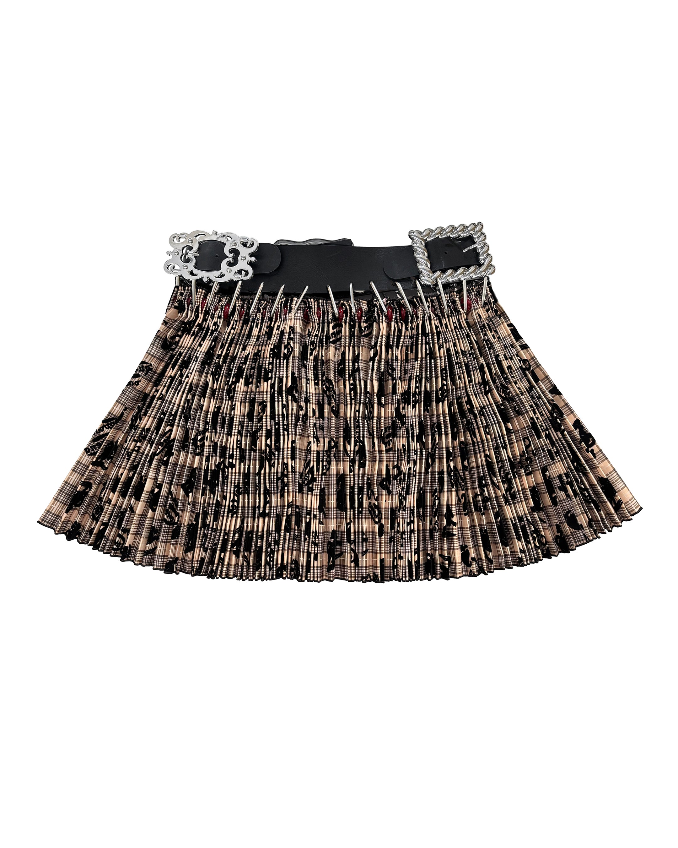 Exclusive Adjustable Belt Roll In Mini Carabiner Skirt