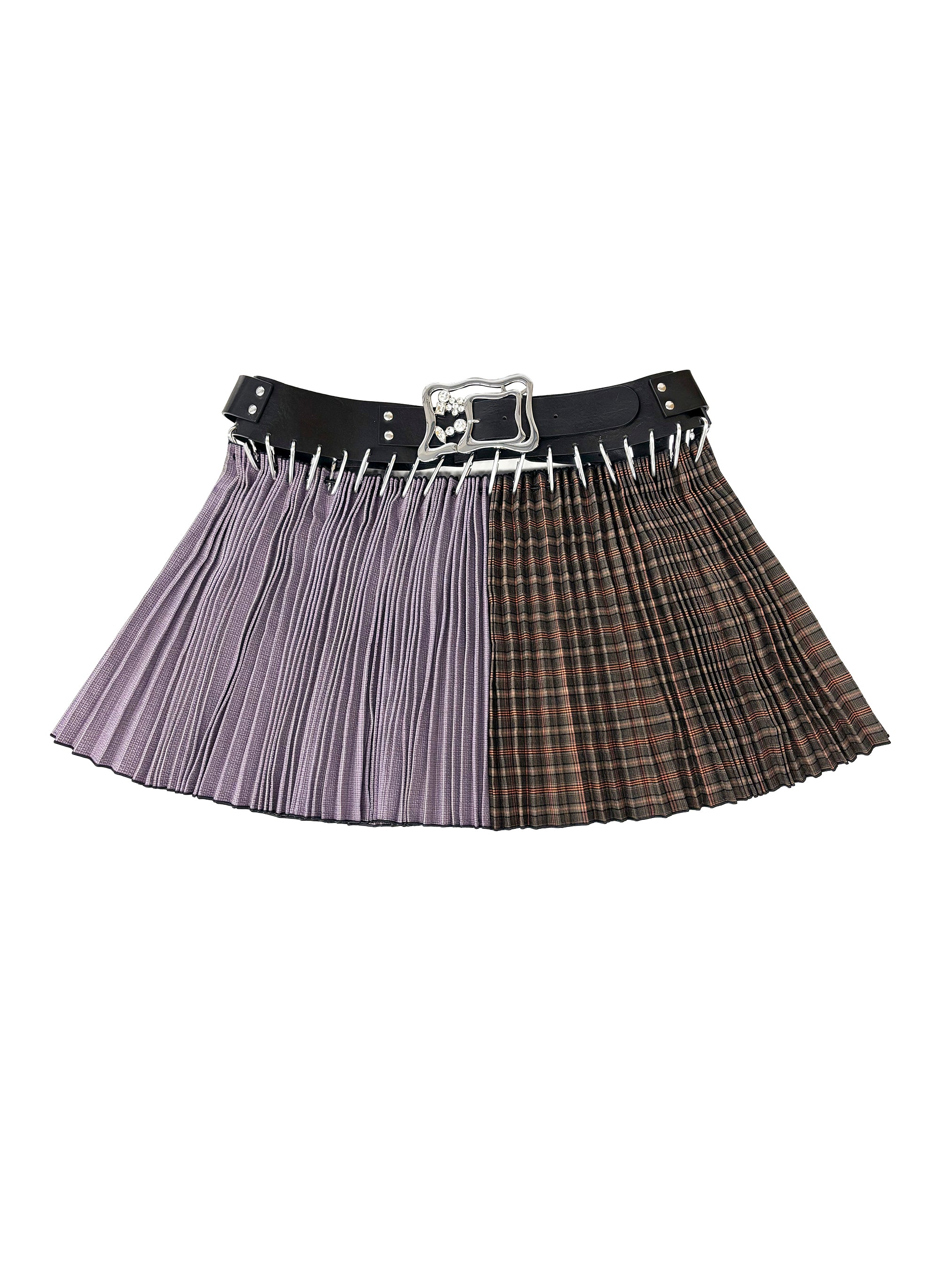 Exclusive Adjustable Belt Cotton Mini Carabiner Skirt