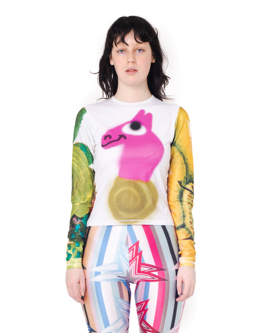 Pink Seahorse Fitted Jersey Top