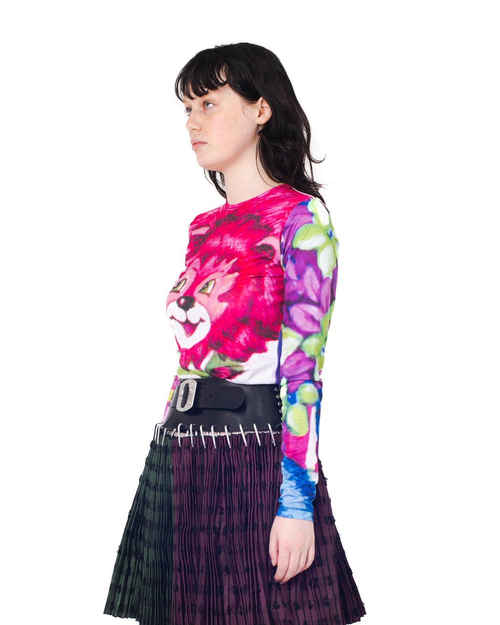 Pink Bear Fitted Jersey Top