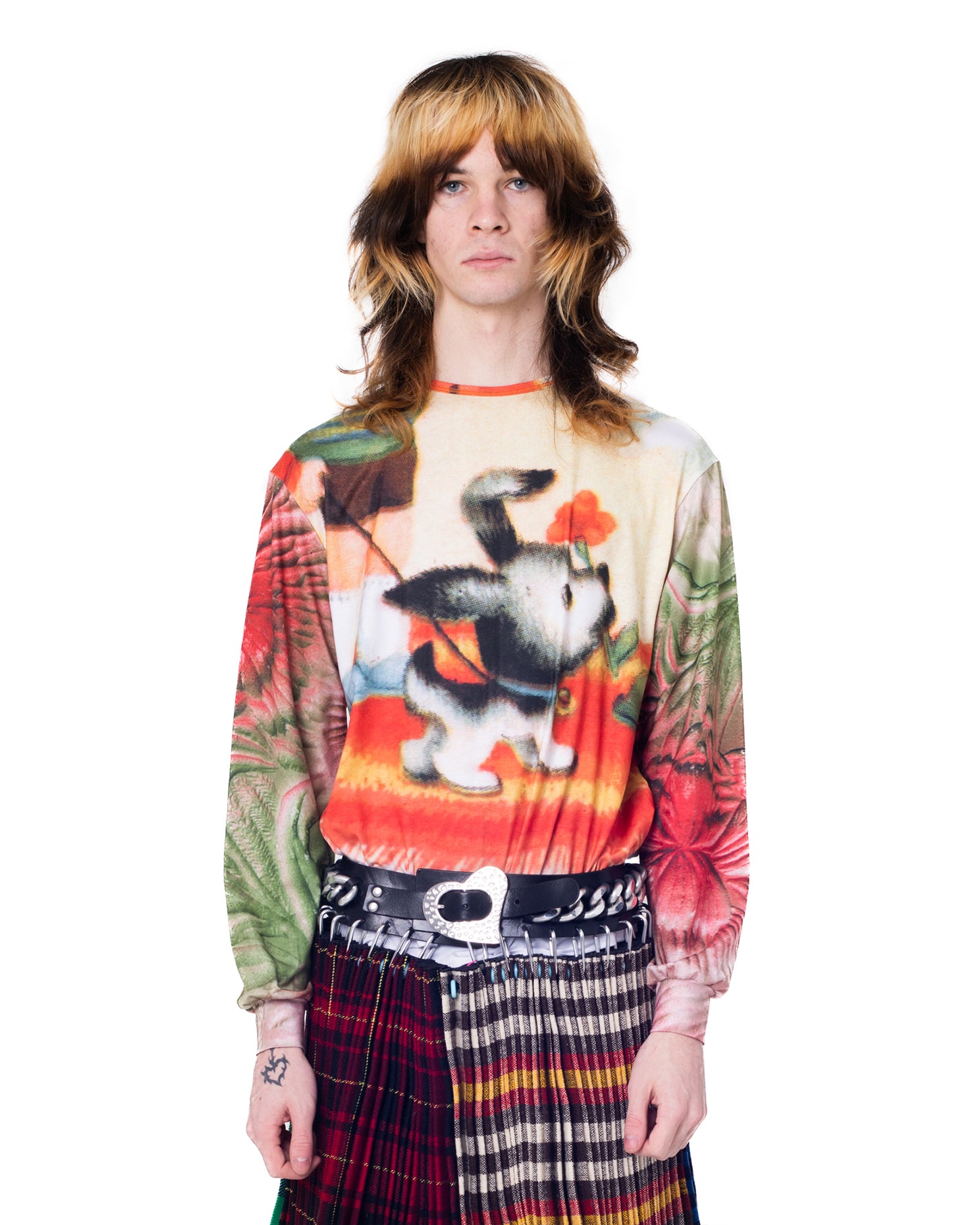 Flower Pup Oversized Jersey Top