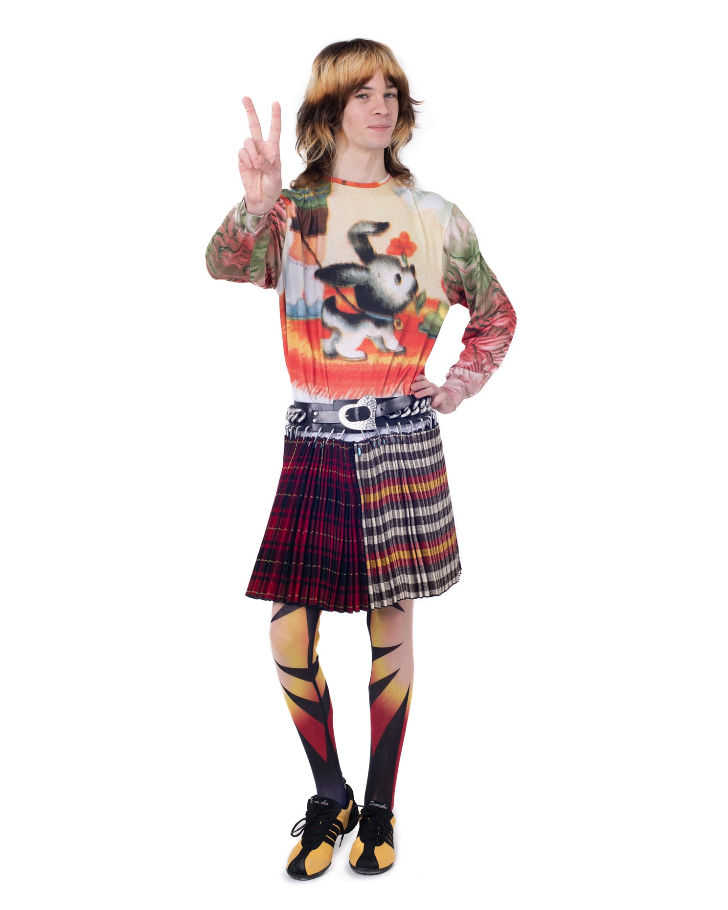 Flower Pup Oversized Jersey Top