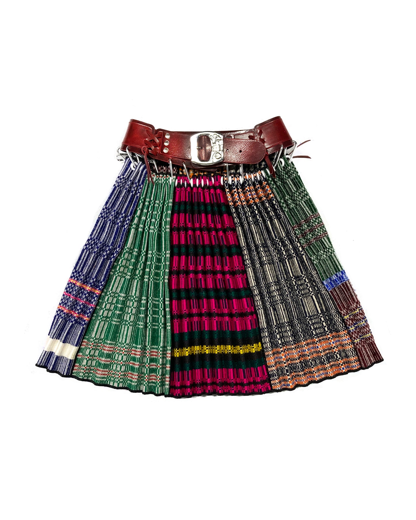 Red Belt Folkloric Midi Skirt