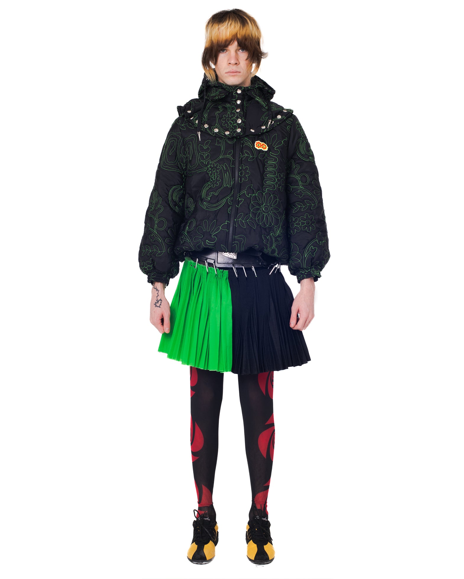 Embossed Puffer Coat