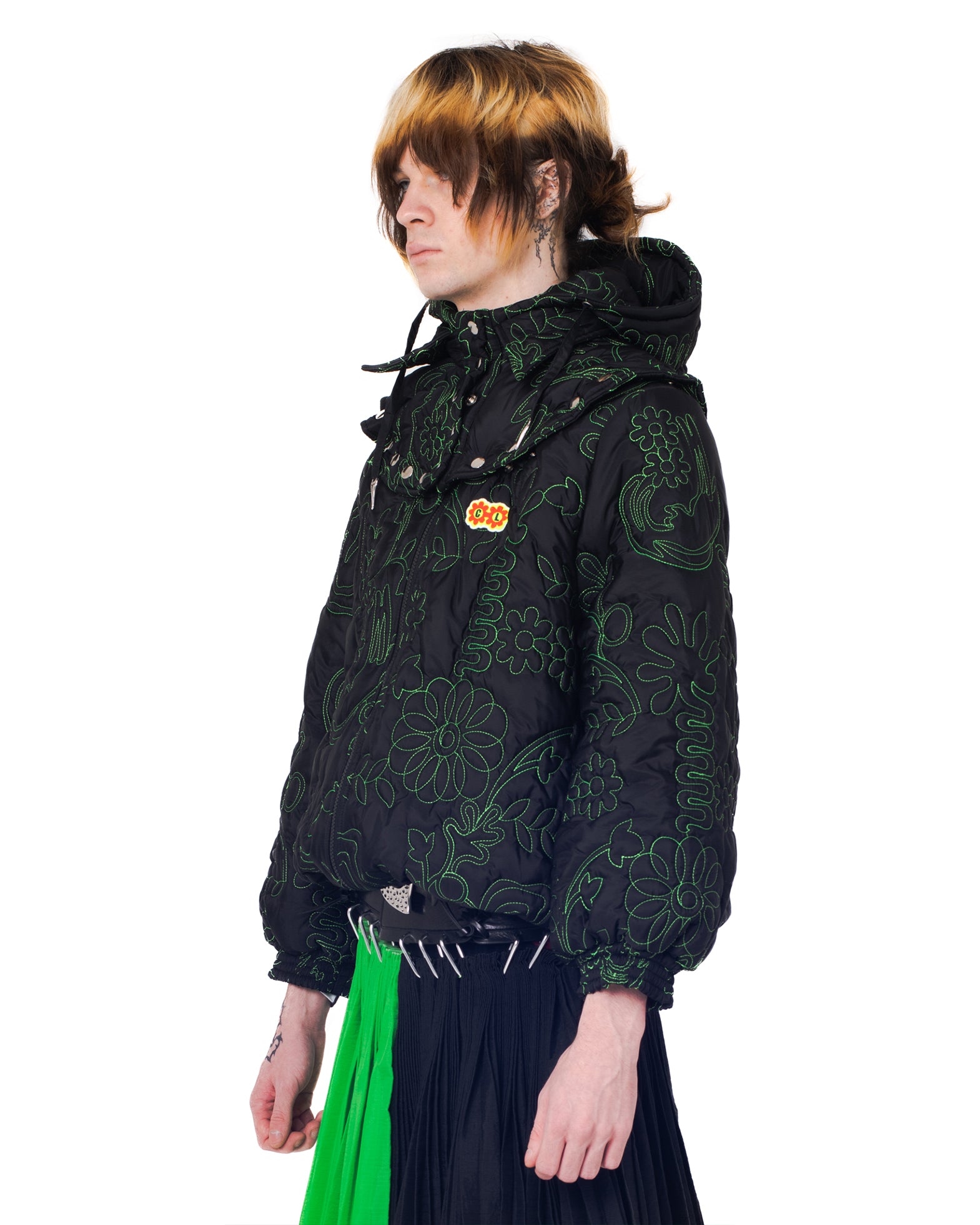 Embossed Puffer Coat