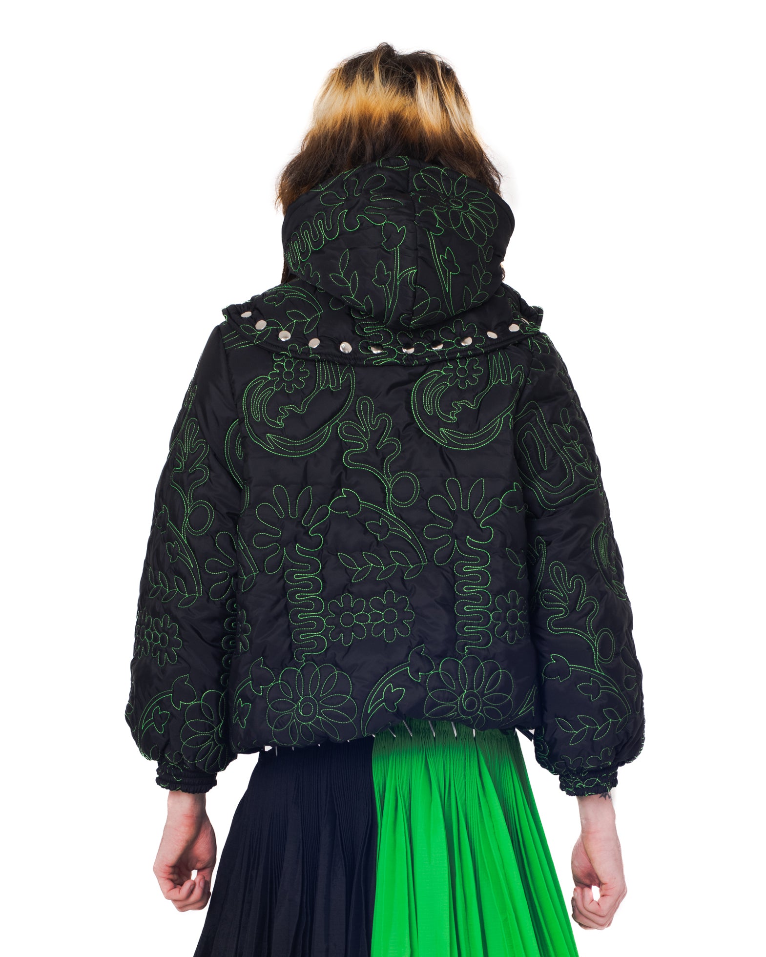 Embossed Puffer Coat