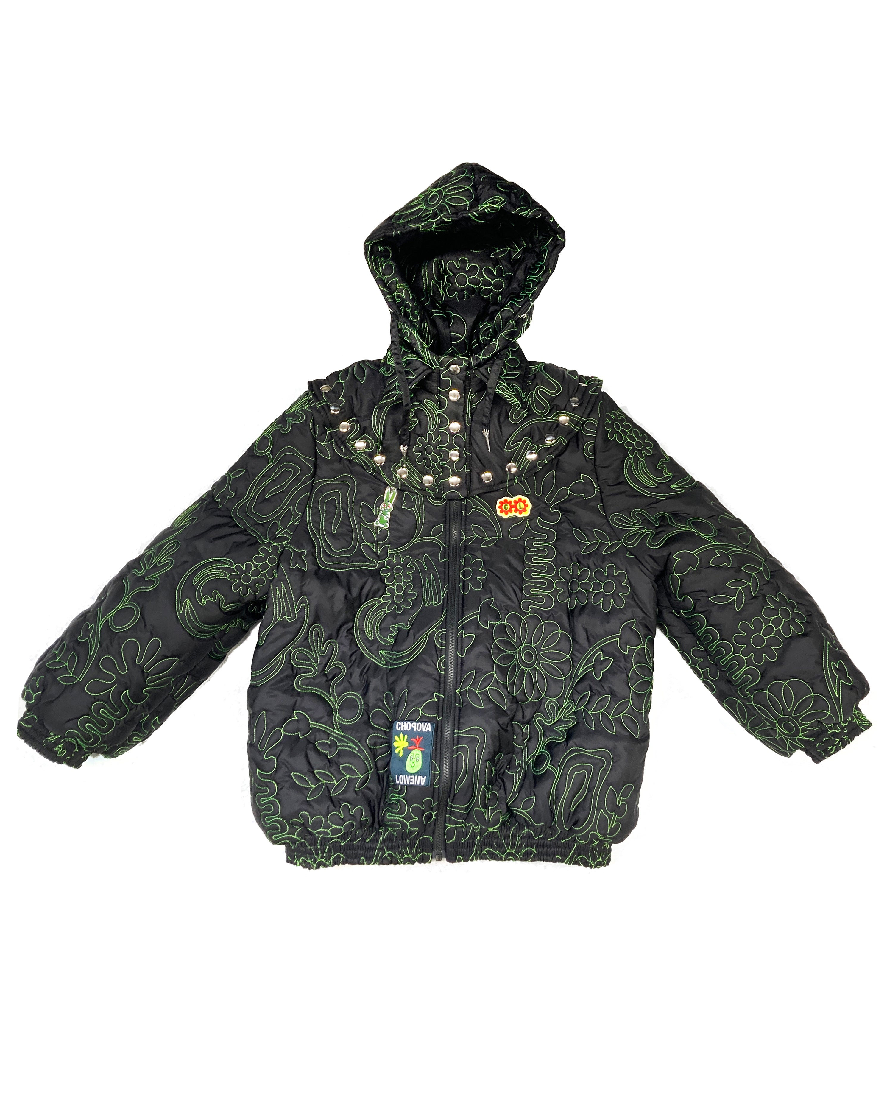 Embossed Puffer Coat